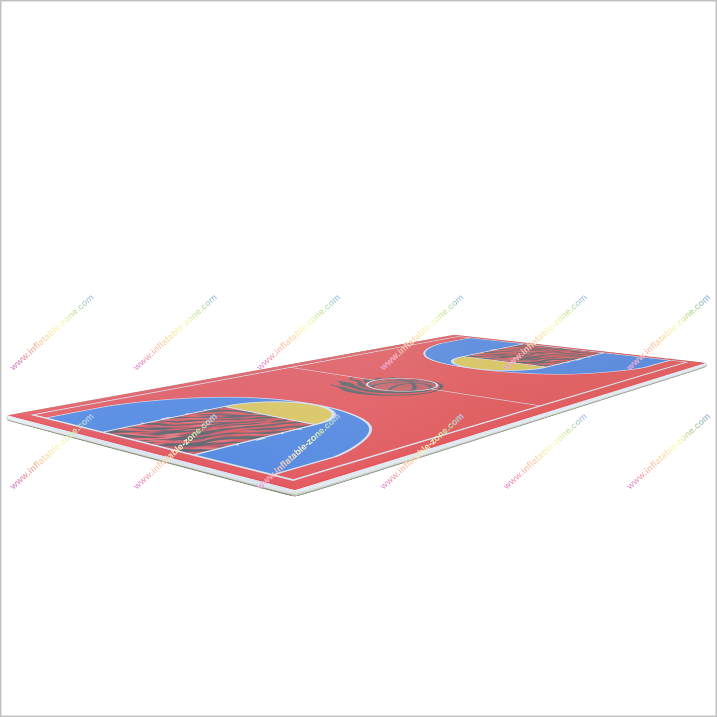 Indoor Basketball Court Inflatable Air Mat Tumbling Gym Mat Play Sports Inflatable Basketball Court For Rent