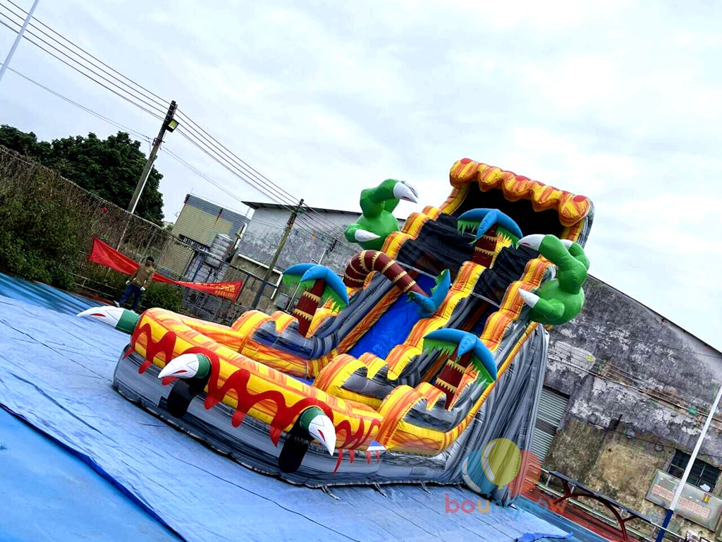 Exciting Dinosaur Themed Inflatable Slide Perfect for Kids' Parties