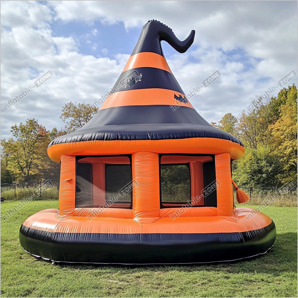 Halloween Witch Hat Inflatable Castle Bounce House Backyard Garden Party Large Bouncy Castle For Sale - Inflatable-Zone