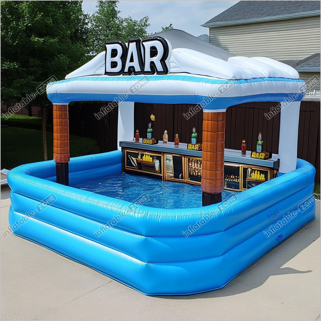 Inflatable Bar Pool Inflatable Pub Bar with Water Pool Party Event - Inflatable-Zone