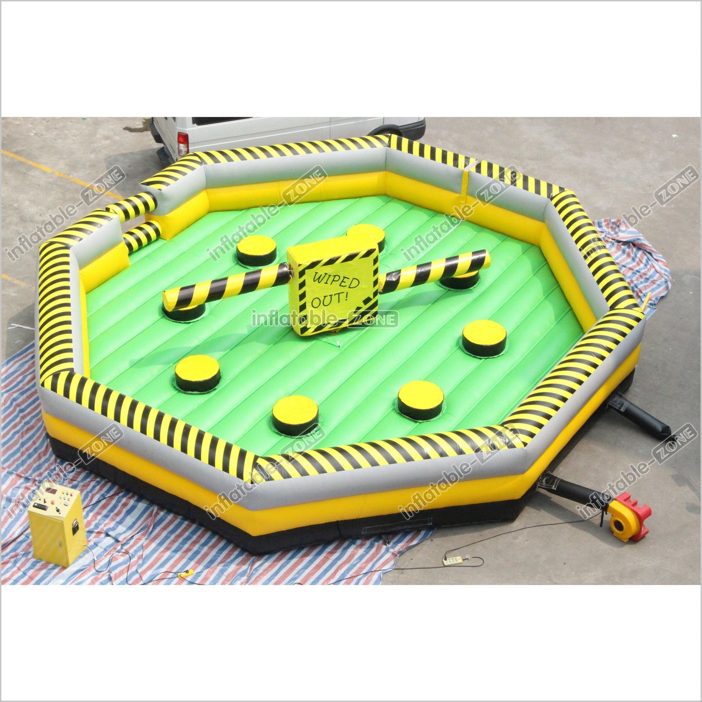 Giant Outdoor Inflatable Meltdown Challenge Eliminator Inflatable Wipeout Rotating Obstacles Sweeper Games - Inflatable-Zone