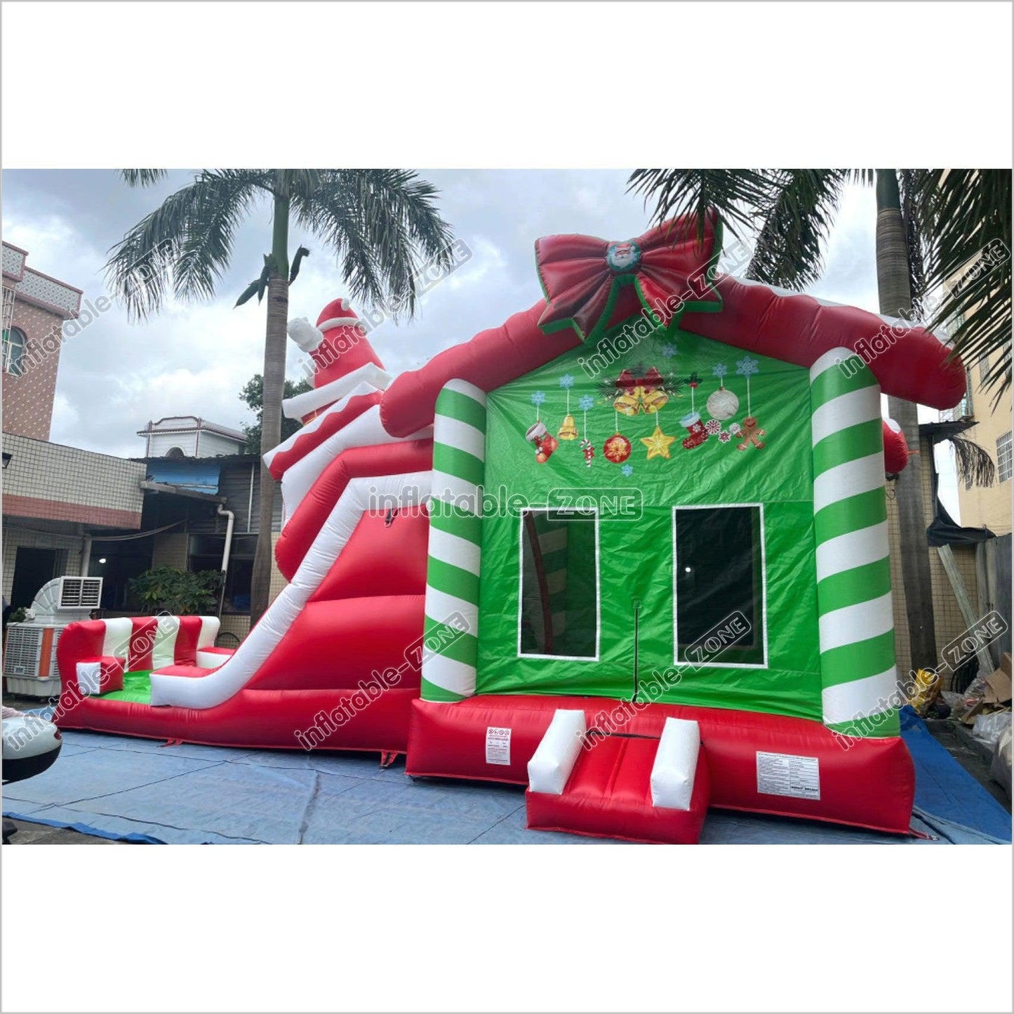 Christmas Santa House Of Bounce Slide Combo Inflatable Water Bouncer Jumping Castle Business For Sale - Inflatable-Zone