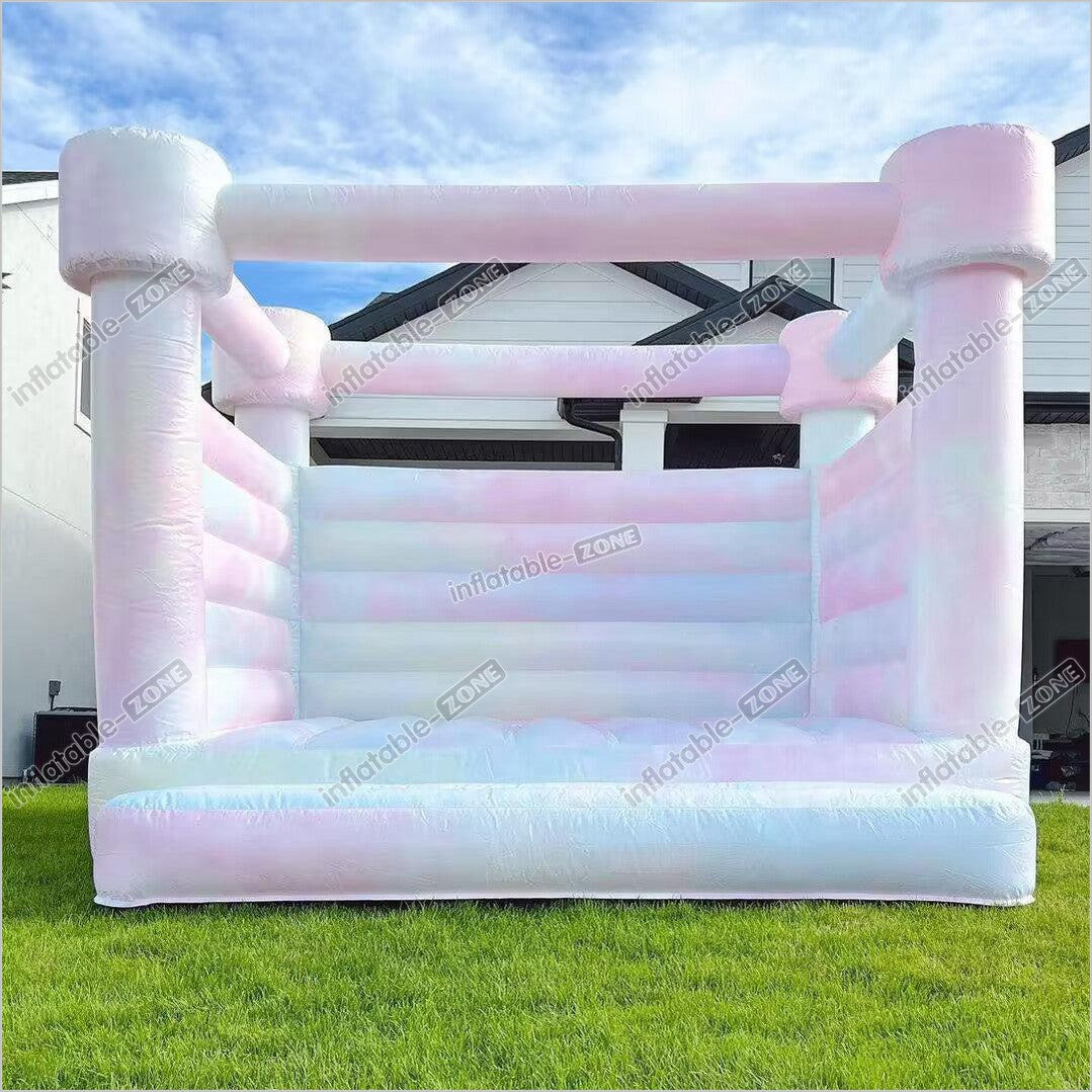 Pastel Color Wedding Jumping House Party Bounce House - Inflatable-Zone