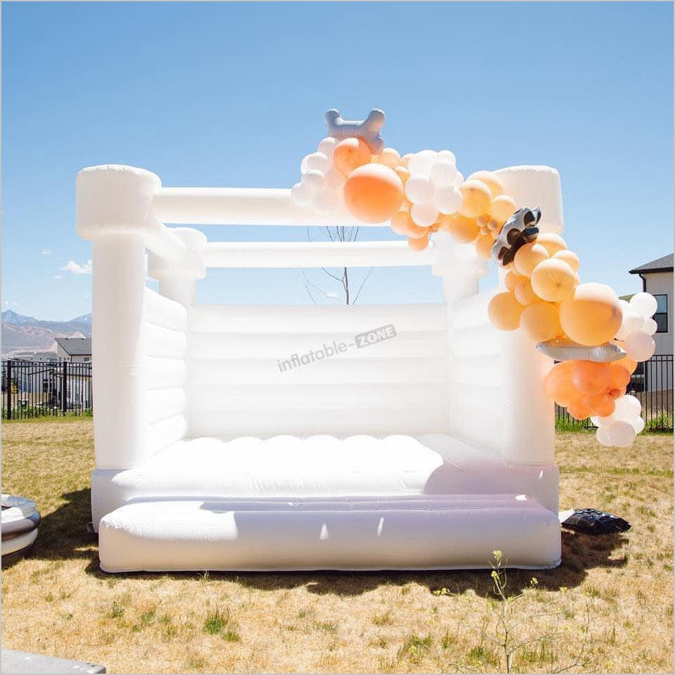 Inflatable White Wedding Bounce House Infltable Bouncy Castle - Inflatable-Zone