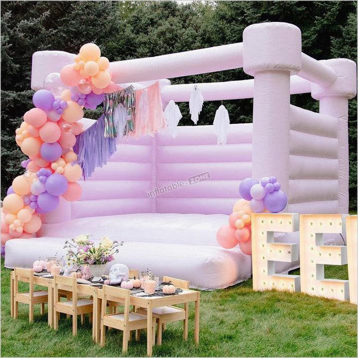 Pastel Purple Bouncy House Jumping - Inflatable-Zone