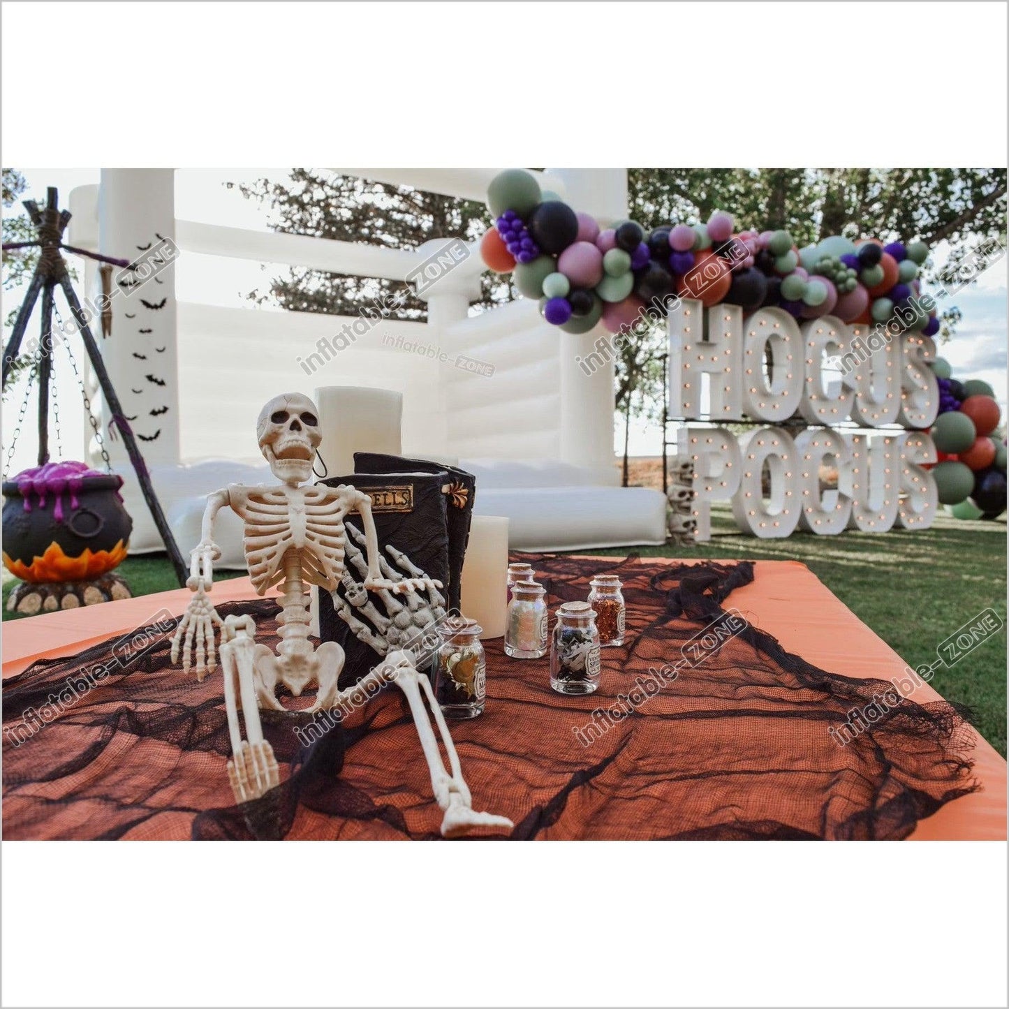 White Bounce House For Halloween Party - Inflatable-Zone