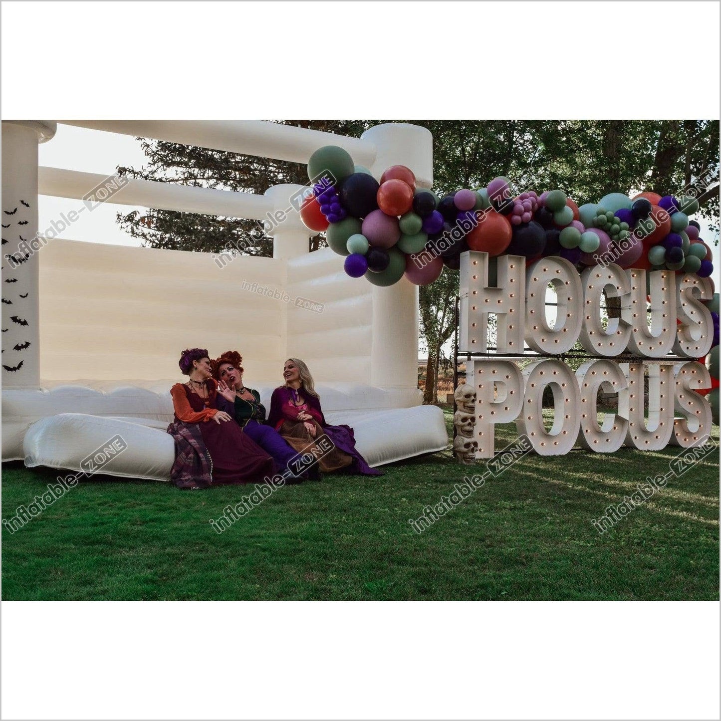 White Bounce House For Halloween Party - Inflatable-Zone