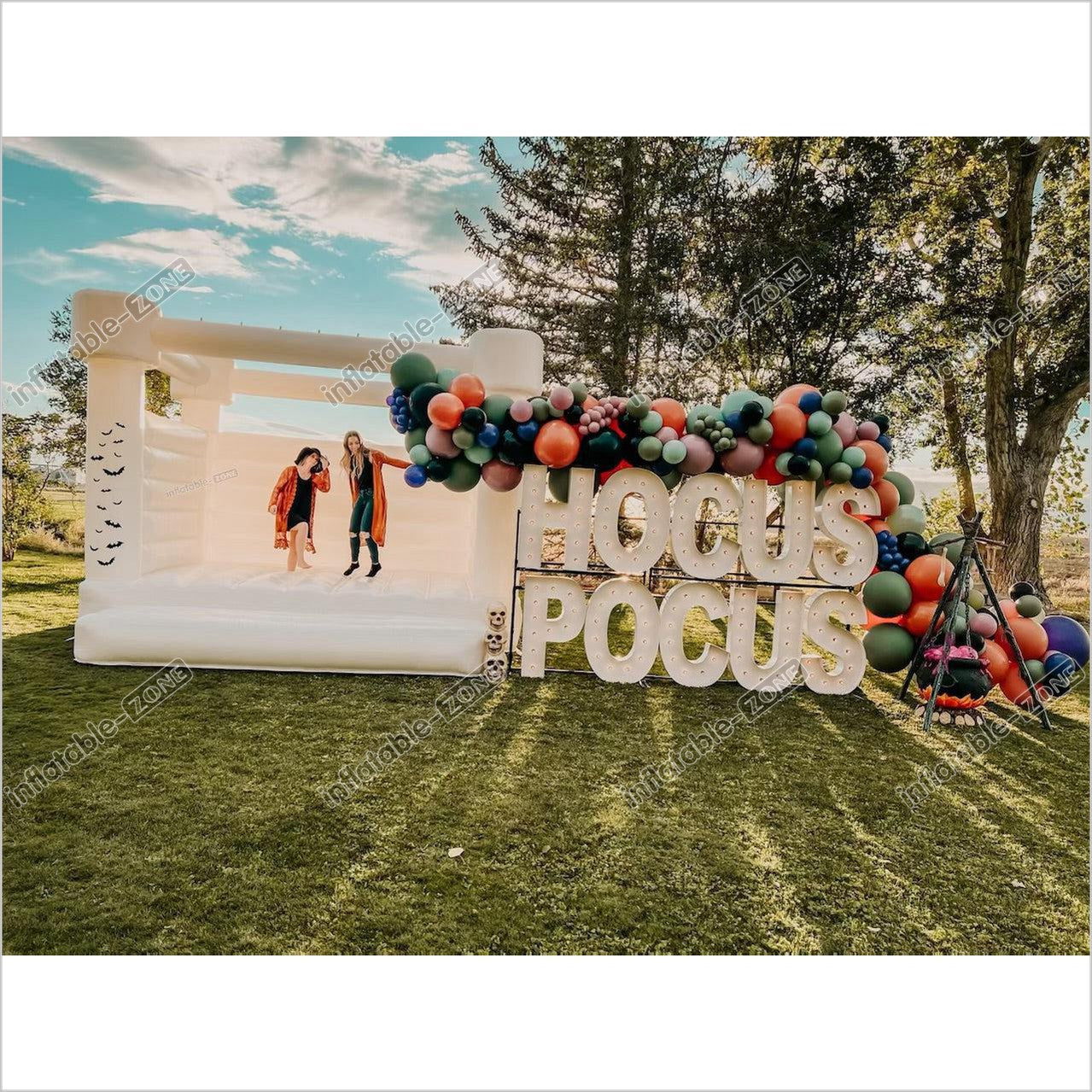 White Bounce House For Halloween Party - Inflatable-Zone