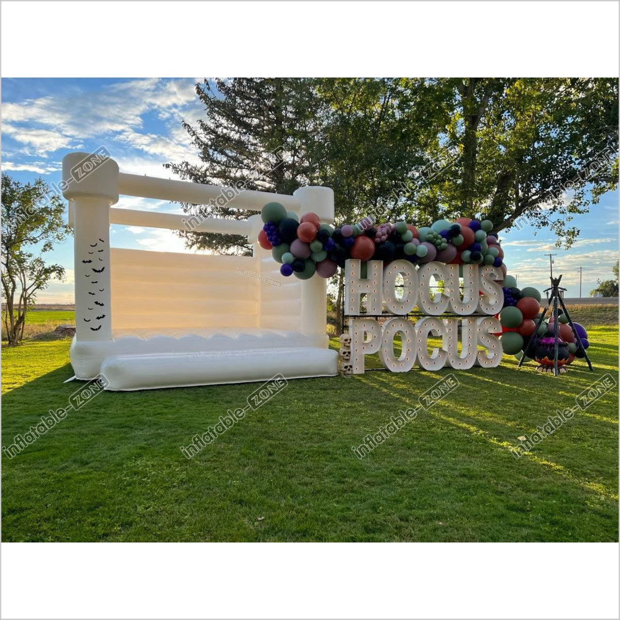 White Bounce House For Halloween Party - Inflatable-Zone