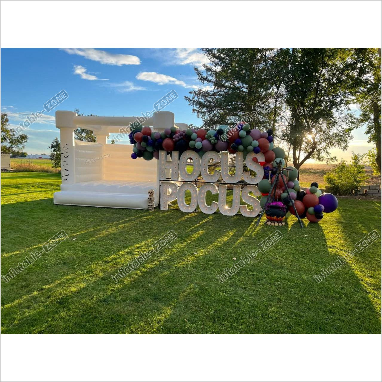 White Bounce House For Halloween Party - Inflatable-Zone