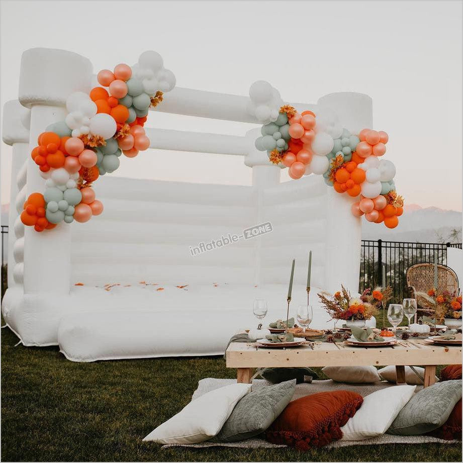 White Wedding Bounce House Jumpers Inflatable Bouncy Castle - Inflatable-Zone