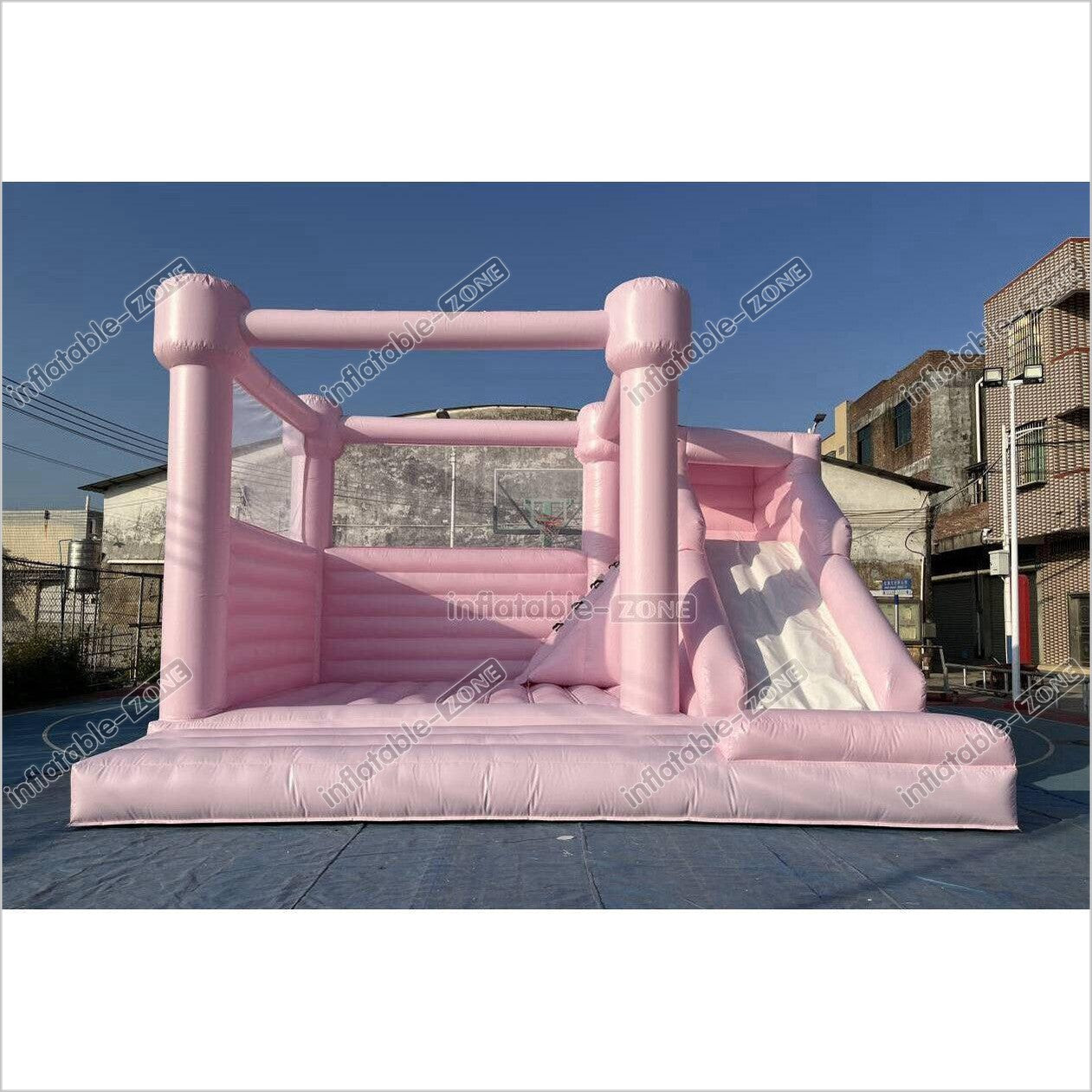 Pink Bounce House Combo Commercial Inflatable Slide Wedding Jumping Castle For Wedding Birthday Party - Inflatable-Zone