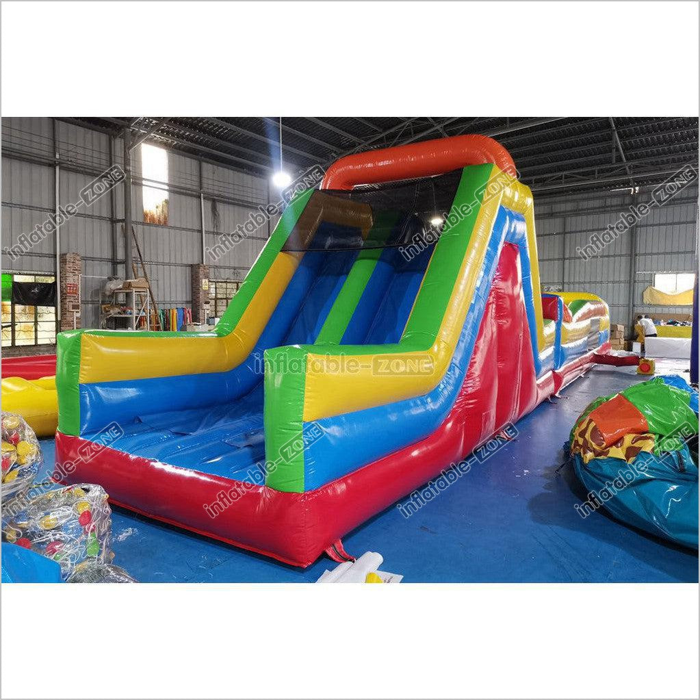 Commercial Amusement Park Inflatable Obstacle Course Slip And Slide Sports Games By Bounce - Inflatable-Zone