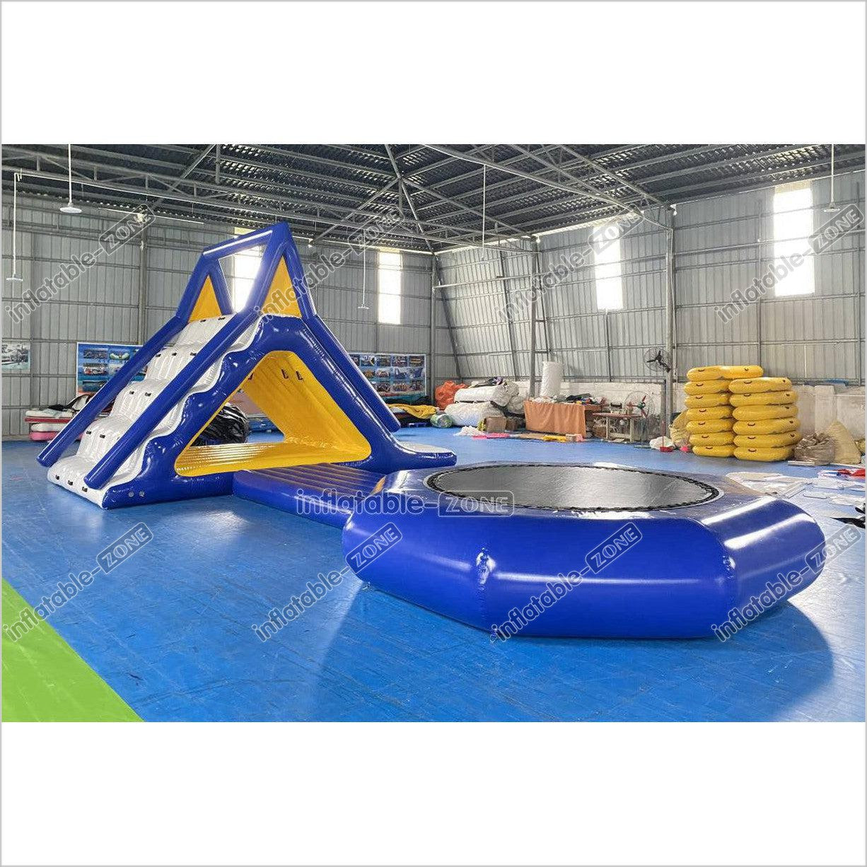Commercial Large Inflatable Water Floating Slides Combo Inflatable Trampoline Sea Sports Games - Inflatable-Zone