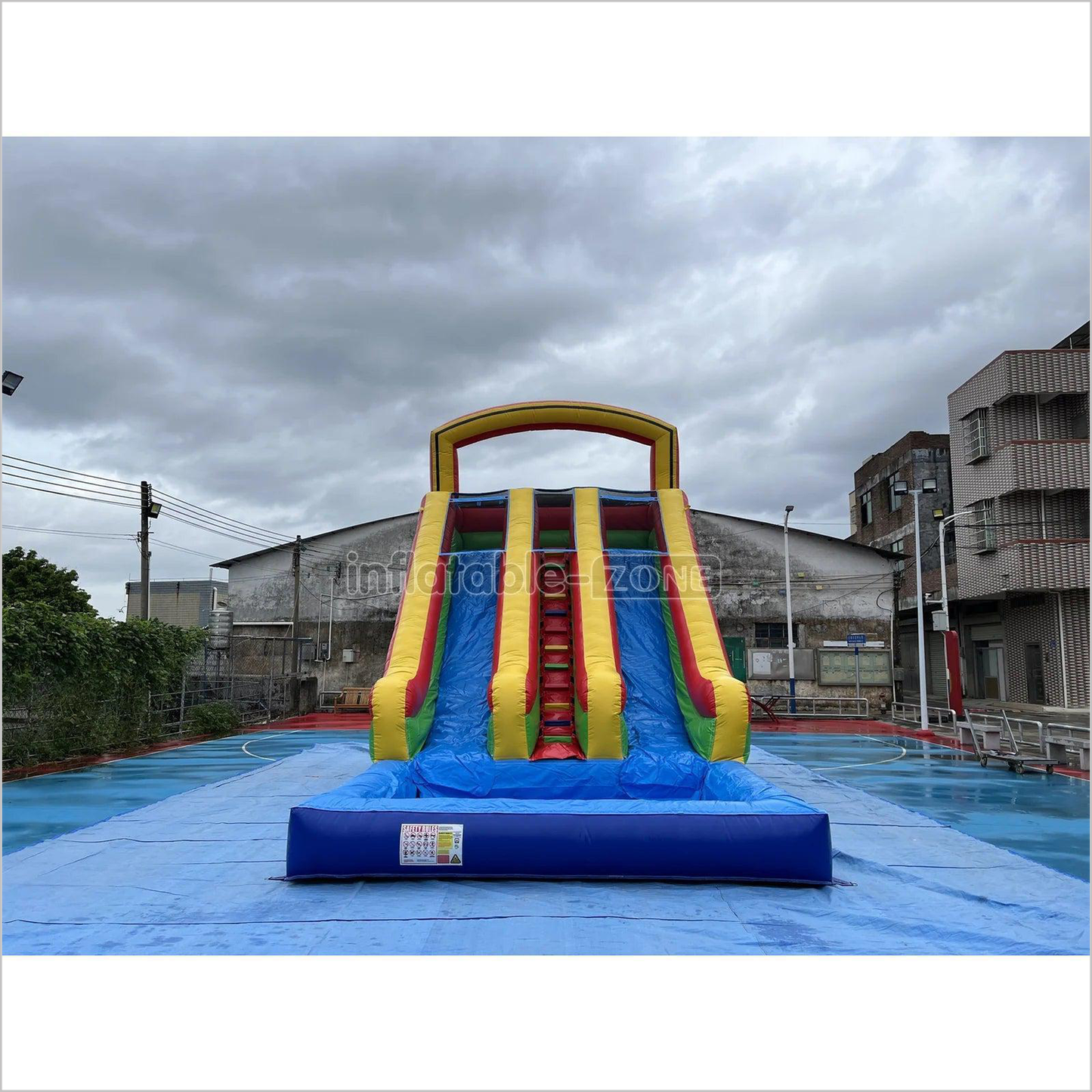 Commercial Inflatable Water Slide Inflatable Pool Blow Up Double Water Slide - Inflatable-Zone