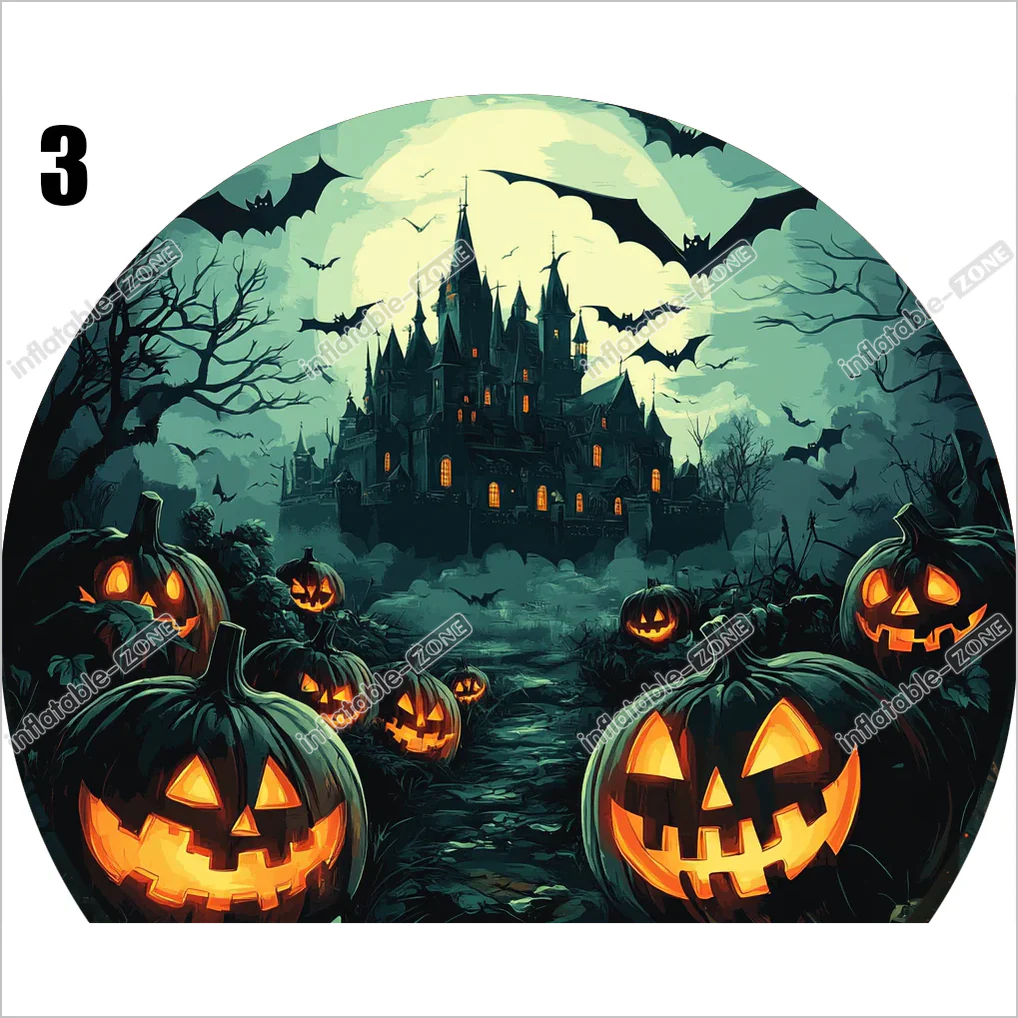 Airblown Inflatable Snowglobe Bubble Transparent Tent Fun Photo Booth Halloween Snow Globe With Bats - Inflatable-Zone