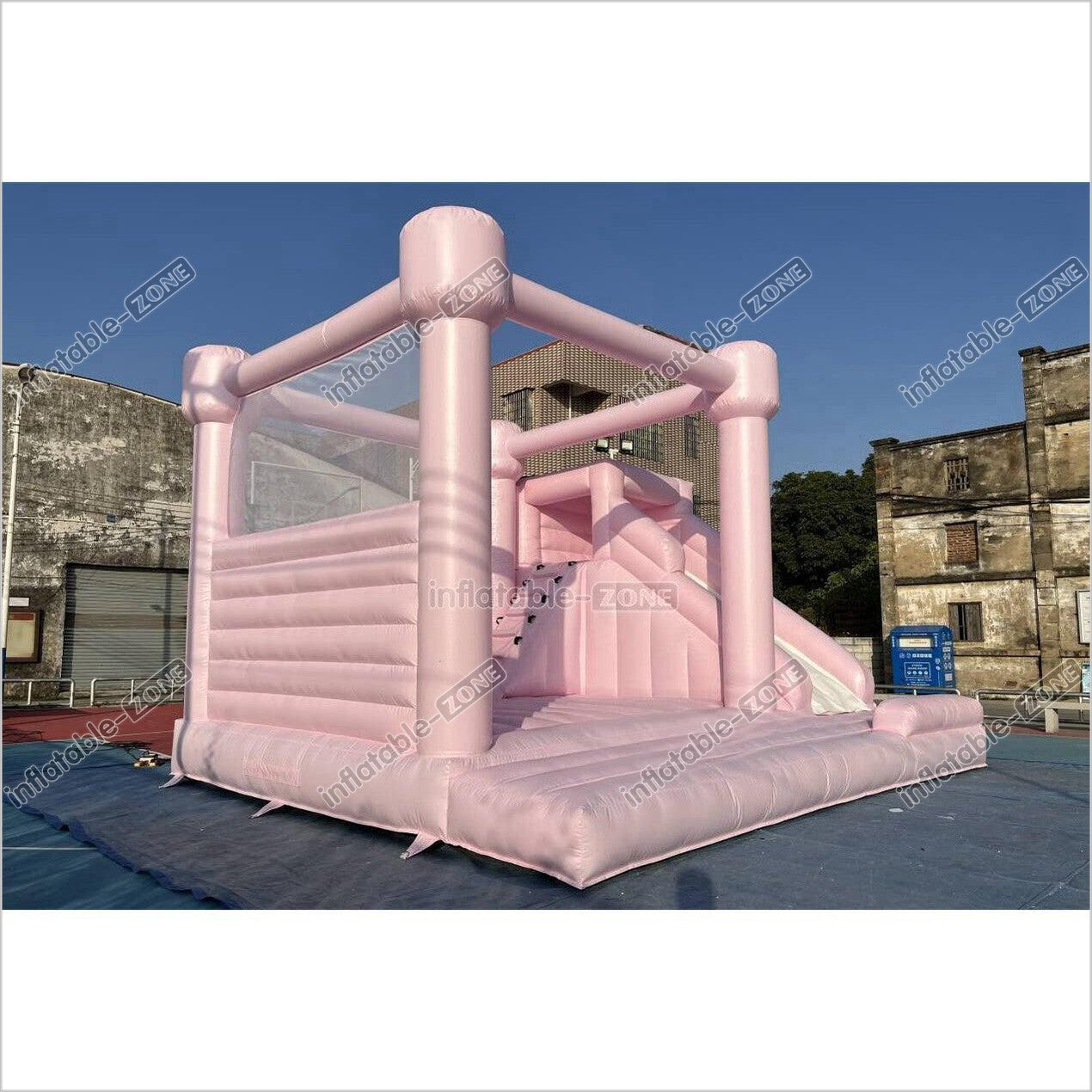 Pink Bounce House Combo Commercial Inflatable Slide Wedding Jumping Castle For Wedding Birthday Party - Inflatable-Zone