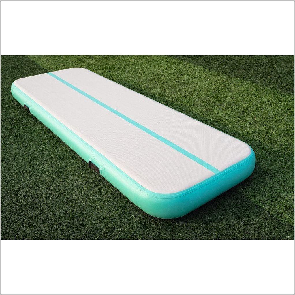 Beautiful Mint Green Air Gymnastics Track Mat - Inflatable-Zone