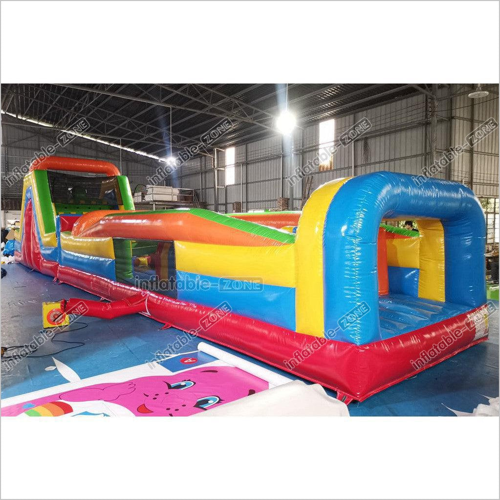 Commercial Amusement Park Inflatable Obstacle Course Slip And Slide Sports Games By Bounce - Inflatable-Zone