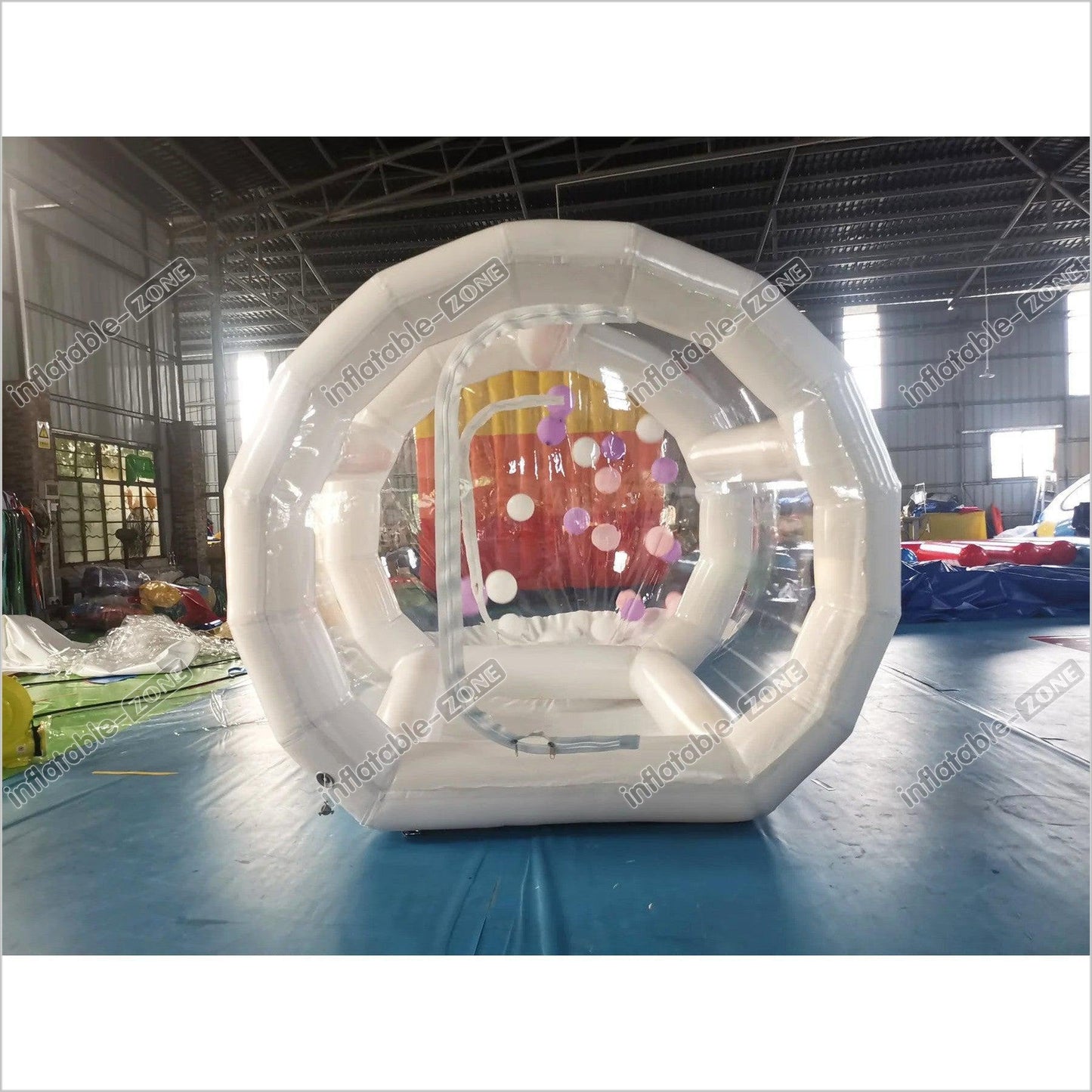 Party Inflatable Clear Bubble Tent Camping Tent With Tunnel White Inflatable Dome Bubble House - Inflatable-Zone