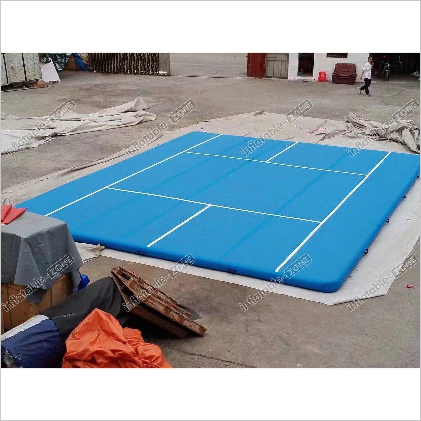 Inflatable Football Tennis Ball Air Tumble Mat Inflatable Air Gymnastics Gym Air Floor Badminton - Inflatable-Zone
