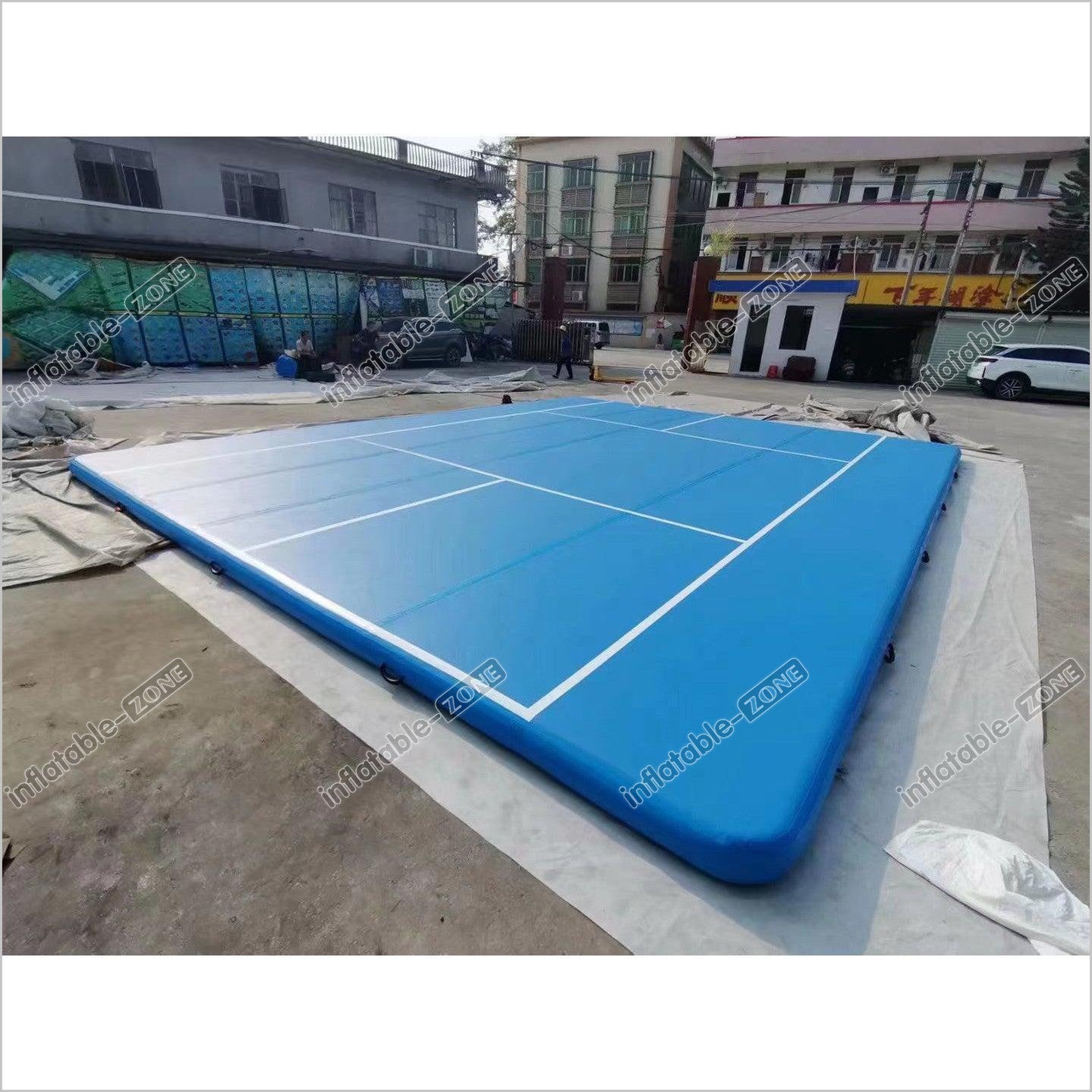 Inflatable Football Tennis Ball Air Tumble Mat Inflatable Air Gymnastics Gym Air Floor Badminton - Inflatable-Zone