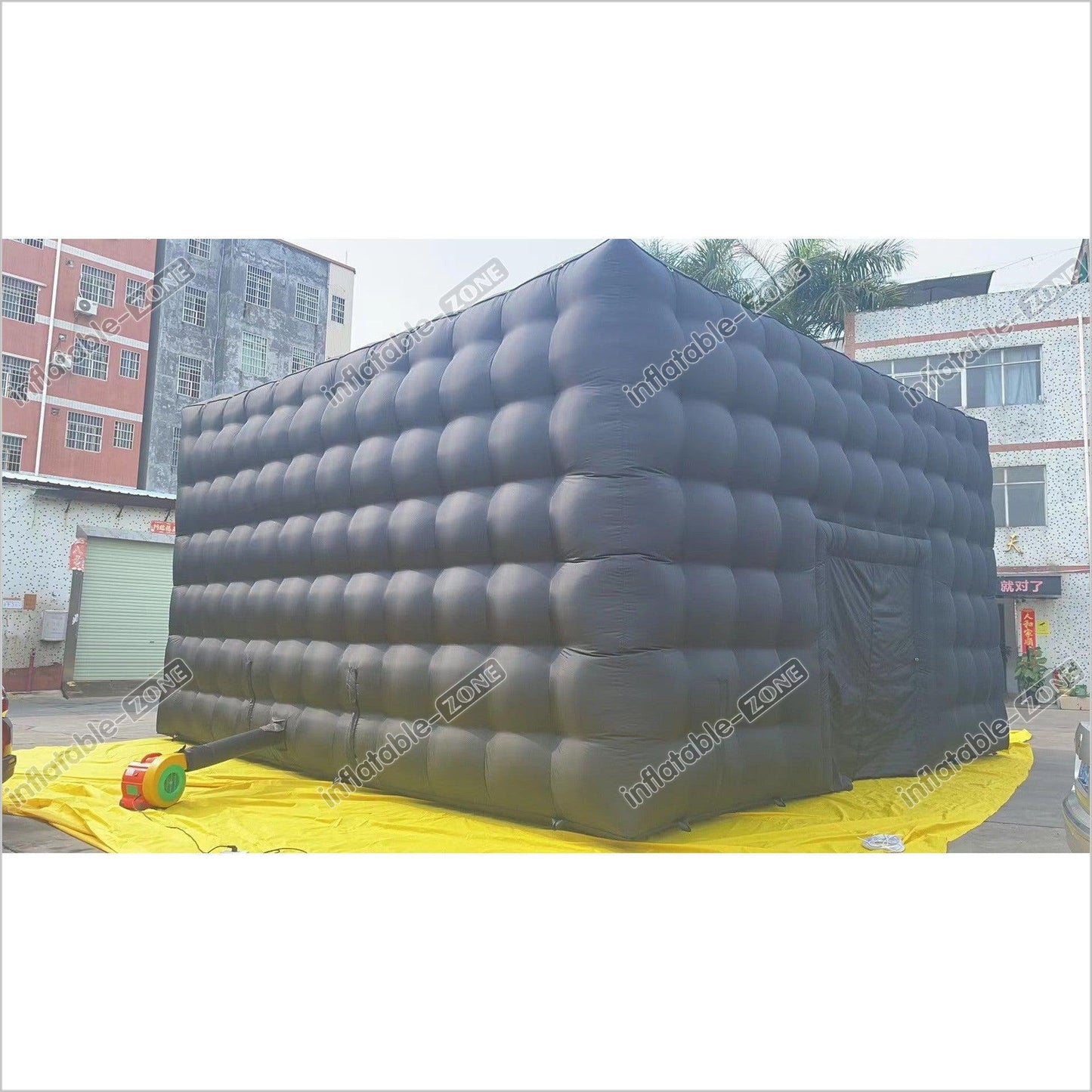 Black Giant Inflatable Cube Tent Party Disco Booth Nightclub Outdoor Inflatable Disco Tent - Inflatable-Zone