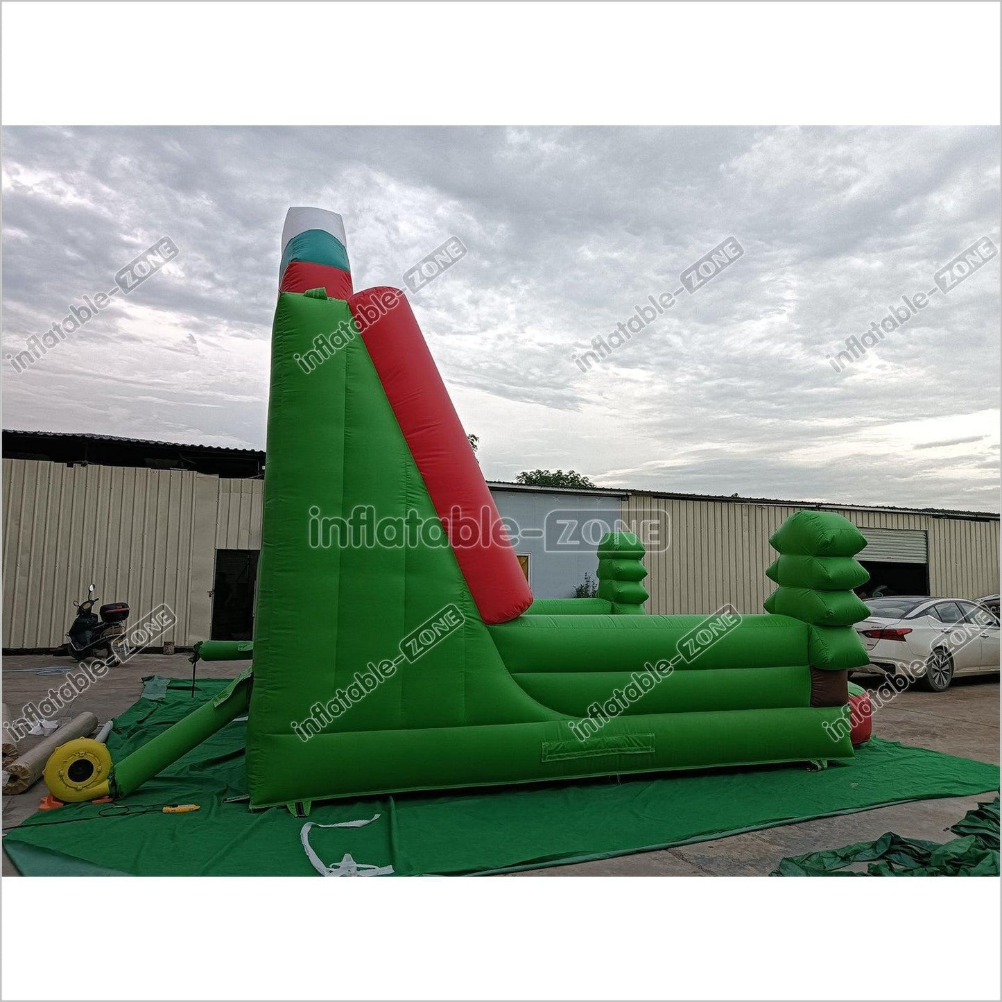 Inflatable Forest Theme Climbing Wall Bouncer Red And Blue Inflatable Sports Climbing Game - Inflatable-Zone
