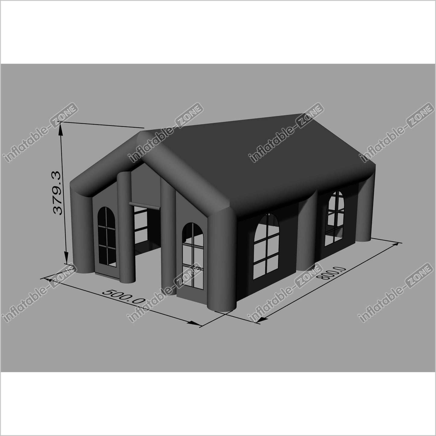 Outdoor Black Inflatable Wedding Party Tent Dining Room Inflatable Camping Tent - Inflatable-Zone