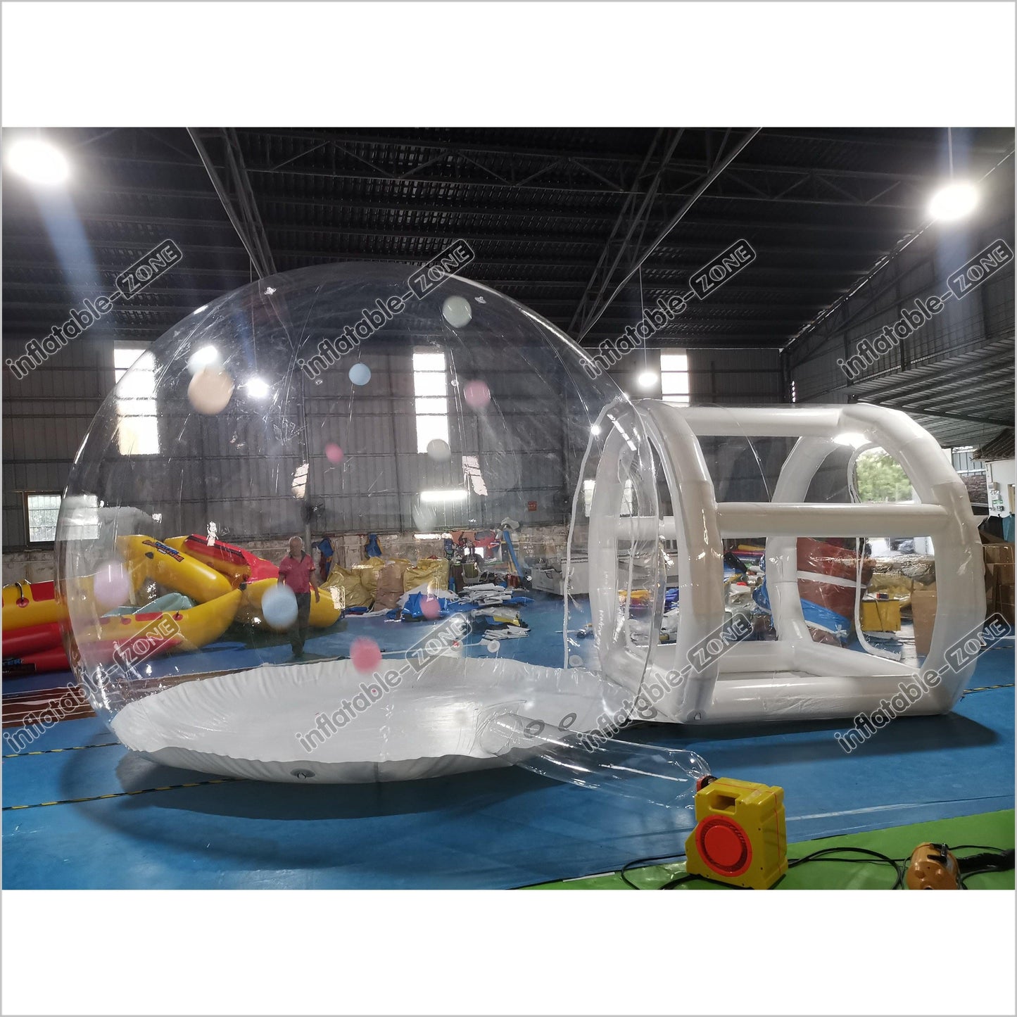 Big Inflatable Balloon Bubble House Tent With Tunnel Clear Inflatable Dome Igloo Tent - Inflatable-Zone