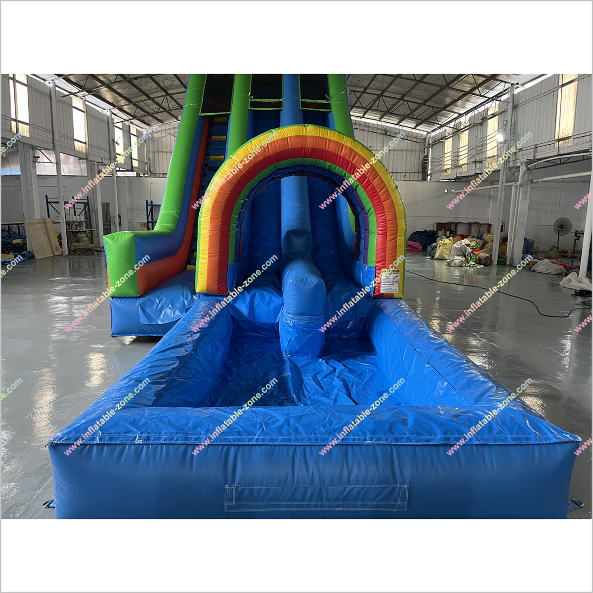 Forest Theme Inflatable Water Slide Blow Up Slide Long Rainbow Color Inflatable Slides