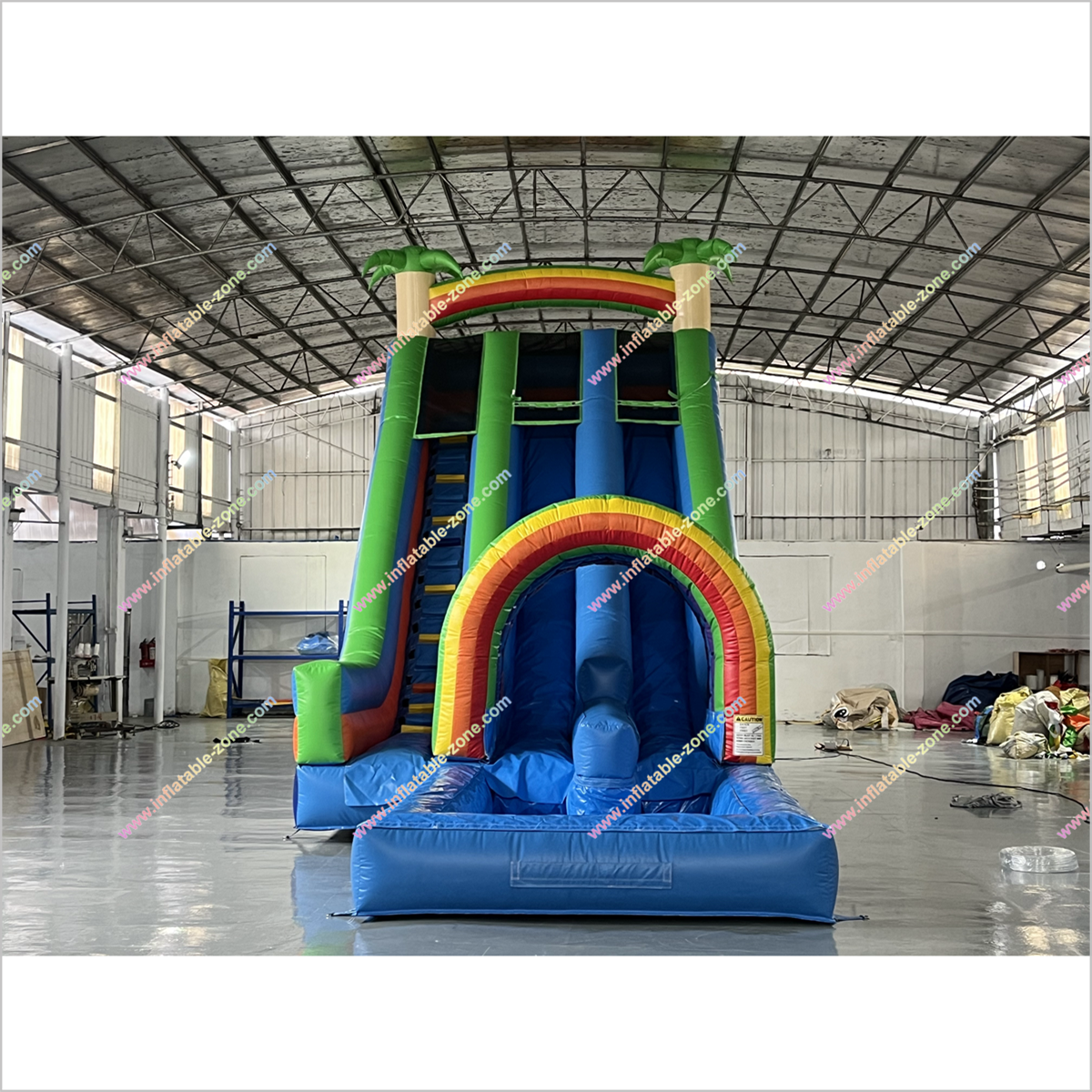 Forest Theme Inflatable Water Slide Blow Up Slide Long Rainbow Color Inflatable Slides
