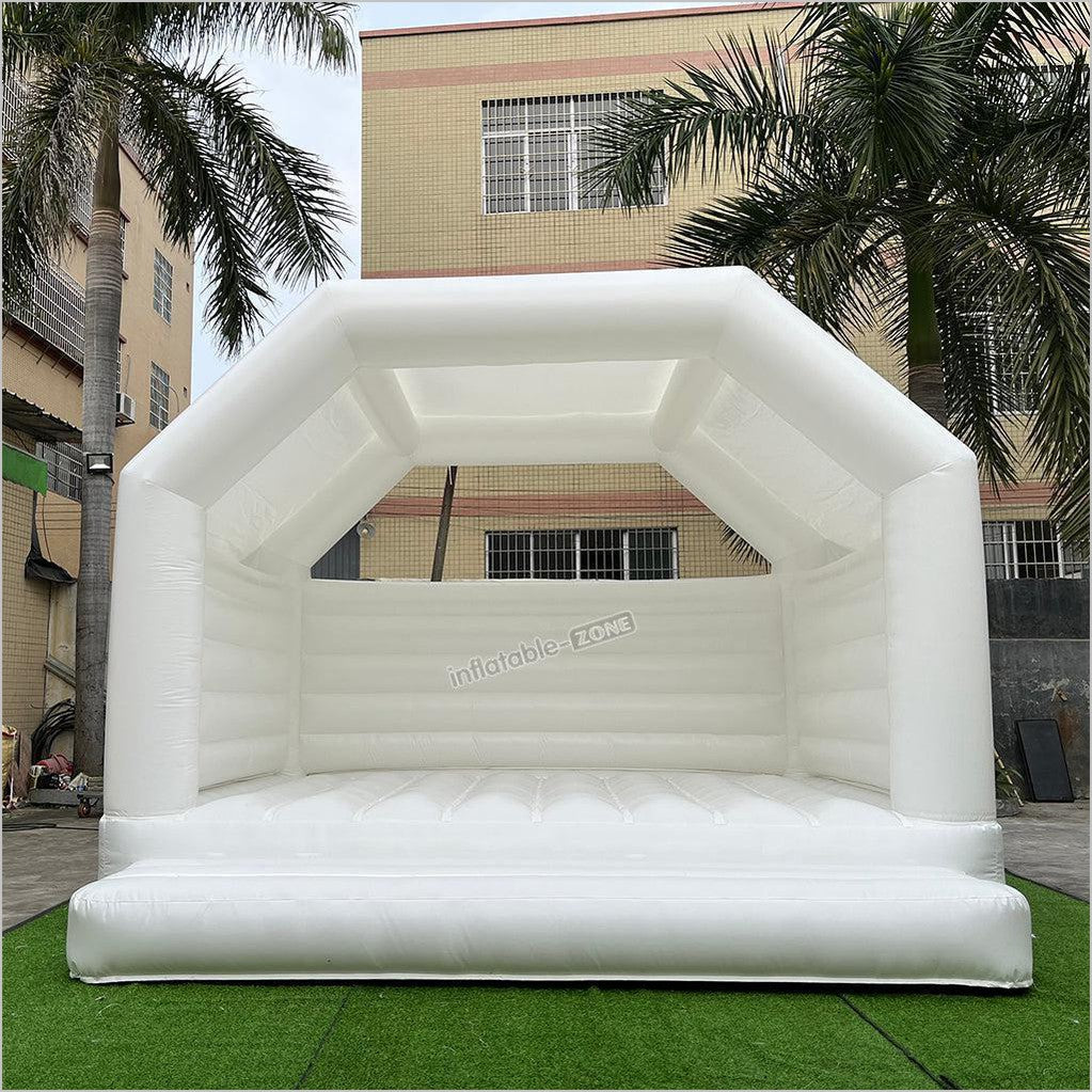 White Bounce House Arch, White Castle Bounce House - Inflatable-Zone