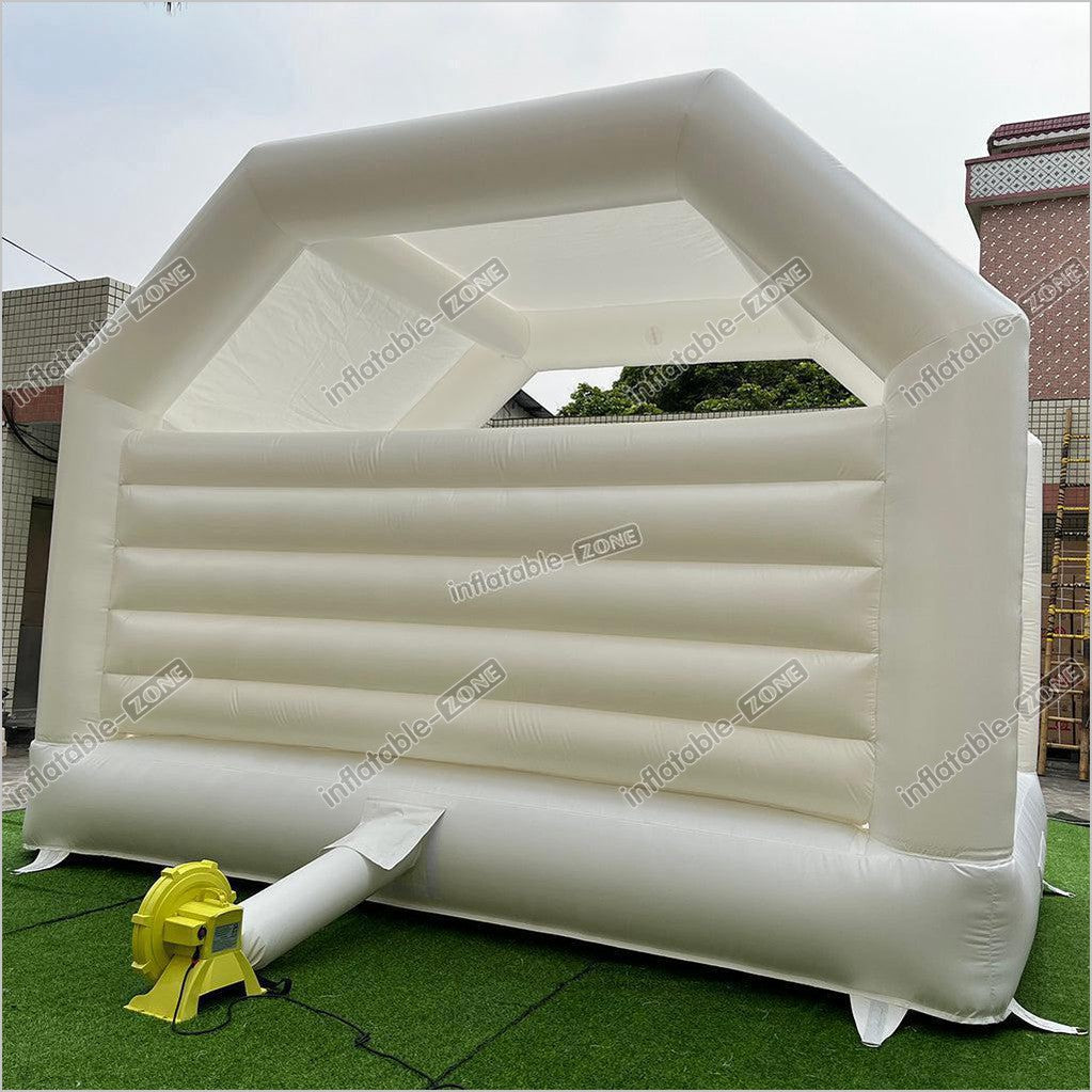 White Bounce House Arch, White Castle Bounce House - Inflatable-Zone
