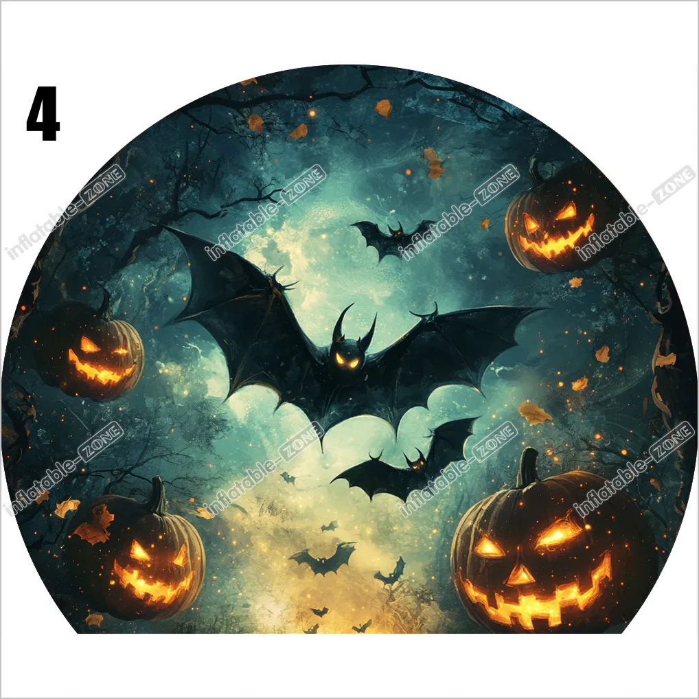 Airblown Inflatable Snowglobe Bubble Transparent Tent Fun Photo Booth Halloween Snow Globe With Bats - Inflatable-Zone