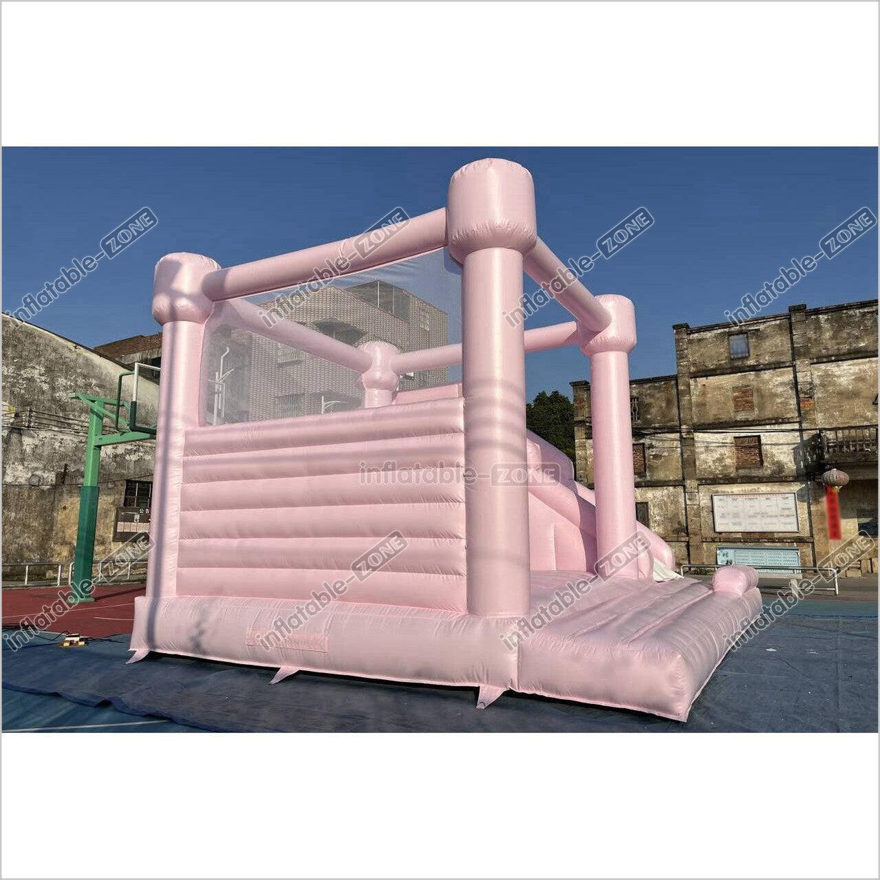 Pink Bounce House Combo Commercial Inflatable Slide Wedding Jumping Castle For Wedding Birthday Party - Inflatable-Zone