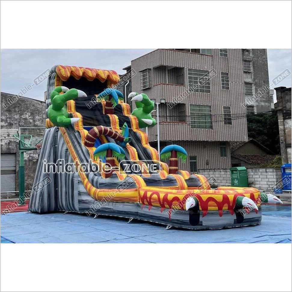 Blow Up Dinosaur Inflatable Slide Play Pool With Slide Birthday Party Water Slide Near Me - Inflatable-Zone