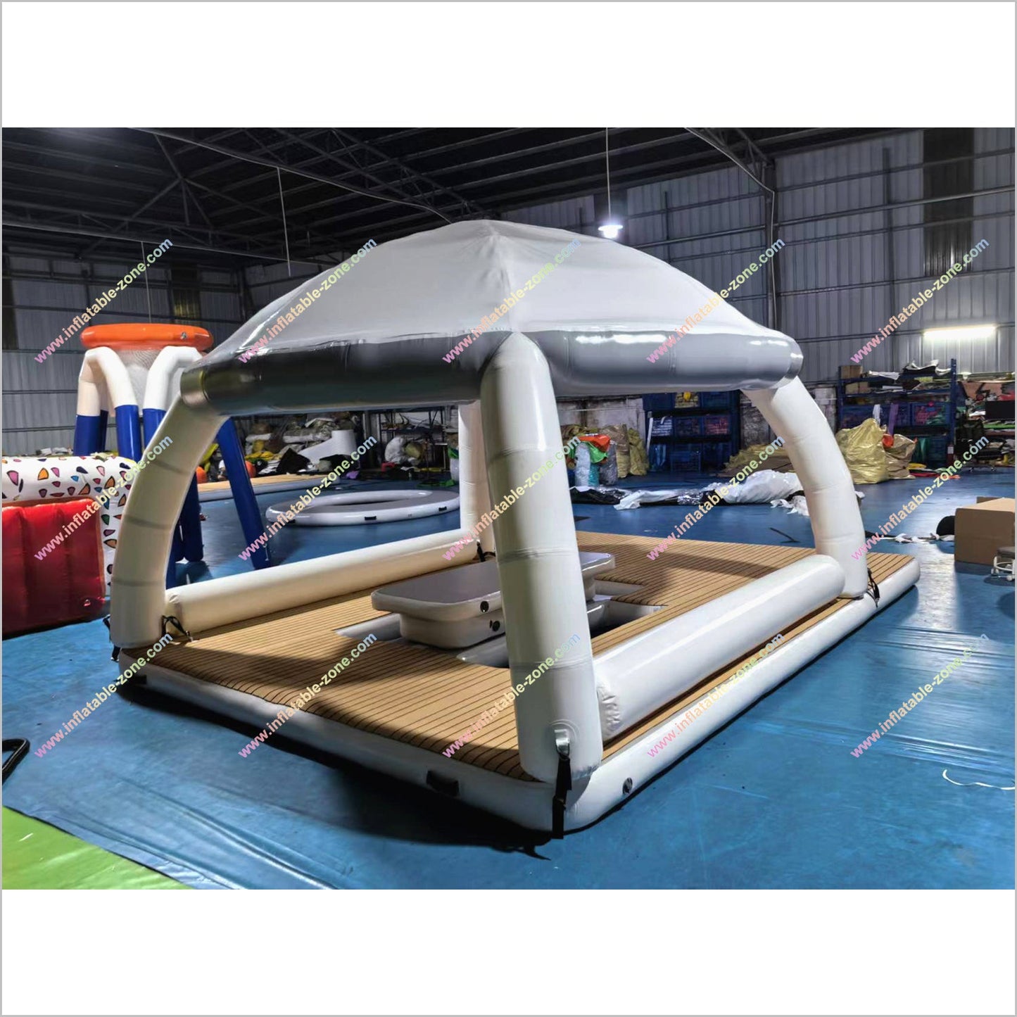 Inflatable Floating Tents Water Amusement Equipment Inflatable Water Floating Leisure Platform With Tent - Inflatable-Zone