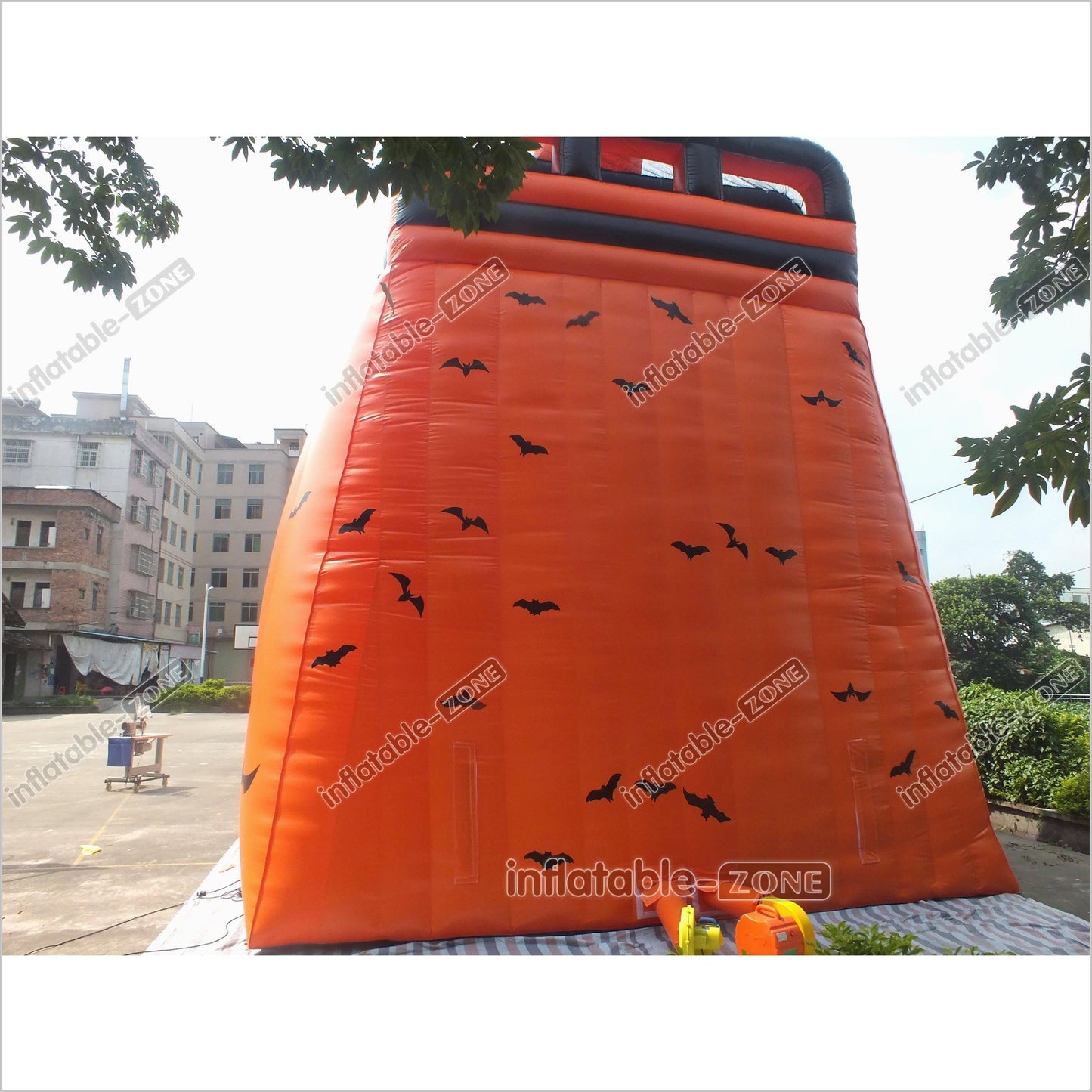 Halloween Pumpkin Patch Bouncer Inflatable Slide Commercial Giant Inflatable Jumpers Castle Double Lane Slide - Inflatable-Zone