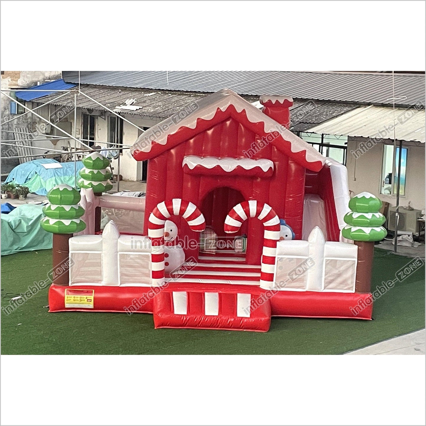Sweet Candy Land Holiday Bounce And Slide Combo Inflatable Christmas Castle Obstacle Course House - Inflatable-Zone