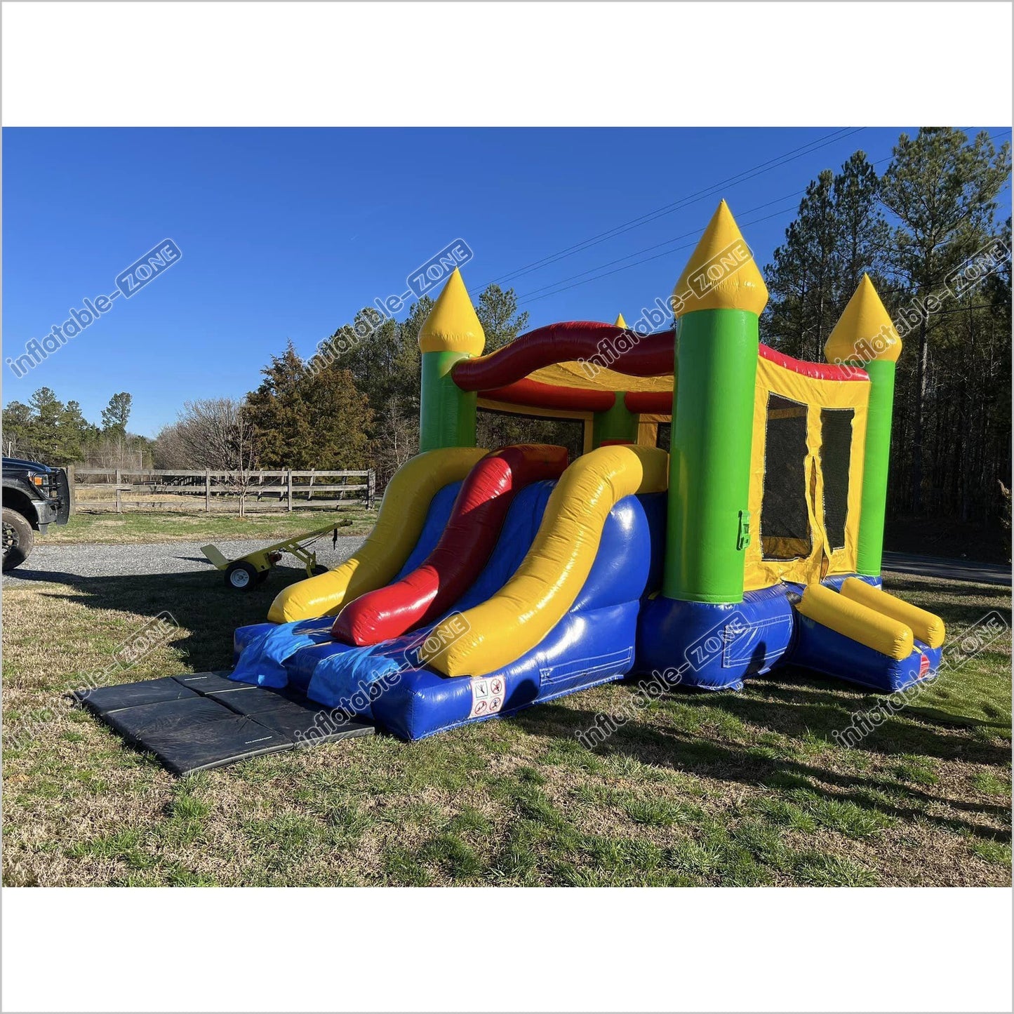Bounce House Commercial Combo, Bounce House Inflatable Bouncer With Slides For Kids - Inflatable-Zone
