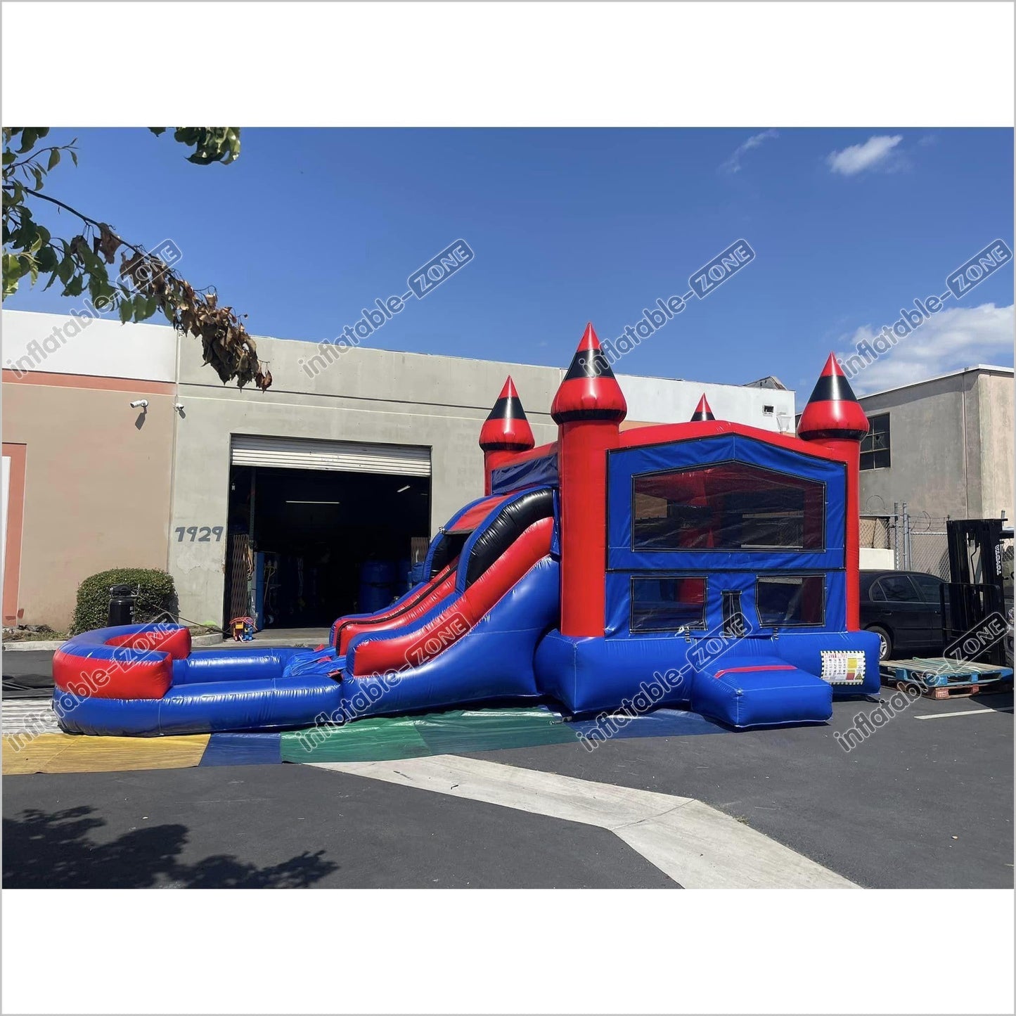 Blue And Red Inflatable Wedding Bounce House, Used Commercial Bounce Houses - Inflatable-Zone