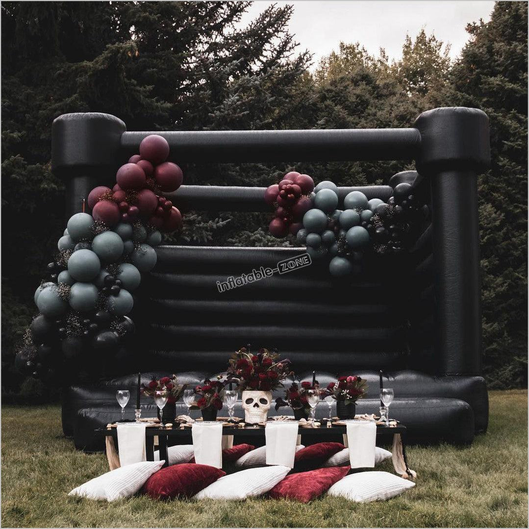 Halloween Black Wedding Bouncy Castle Bounce House For Party - Inflatable-Zone