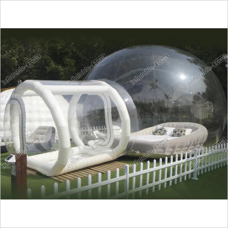Inflatable Bubble Camping Tent With Tunnel Clear Inflatable Lawn Tent Inflatable Bubble Tent House - Inflatable-Zone