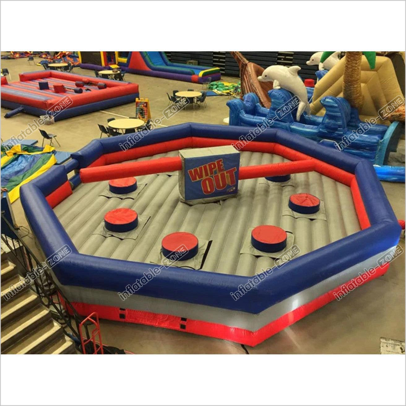 Interactive Inflatable Fun meltdown Challenge game For Ultimate Enjoyment Inflatable Wipeout Game With Mechanical - Inflatable-Zone