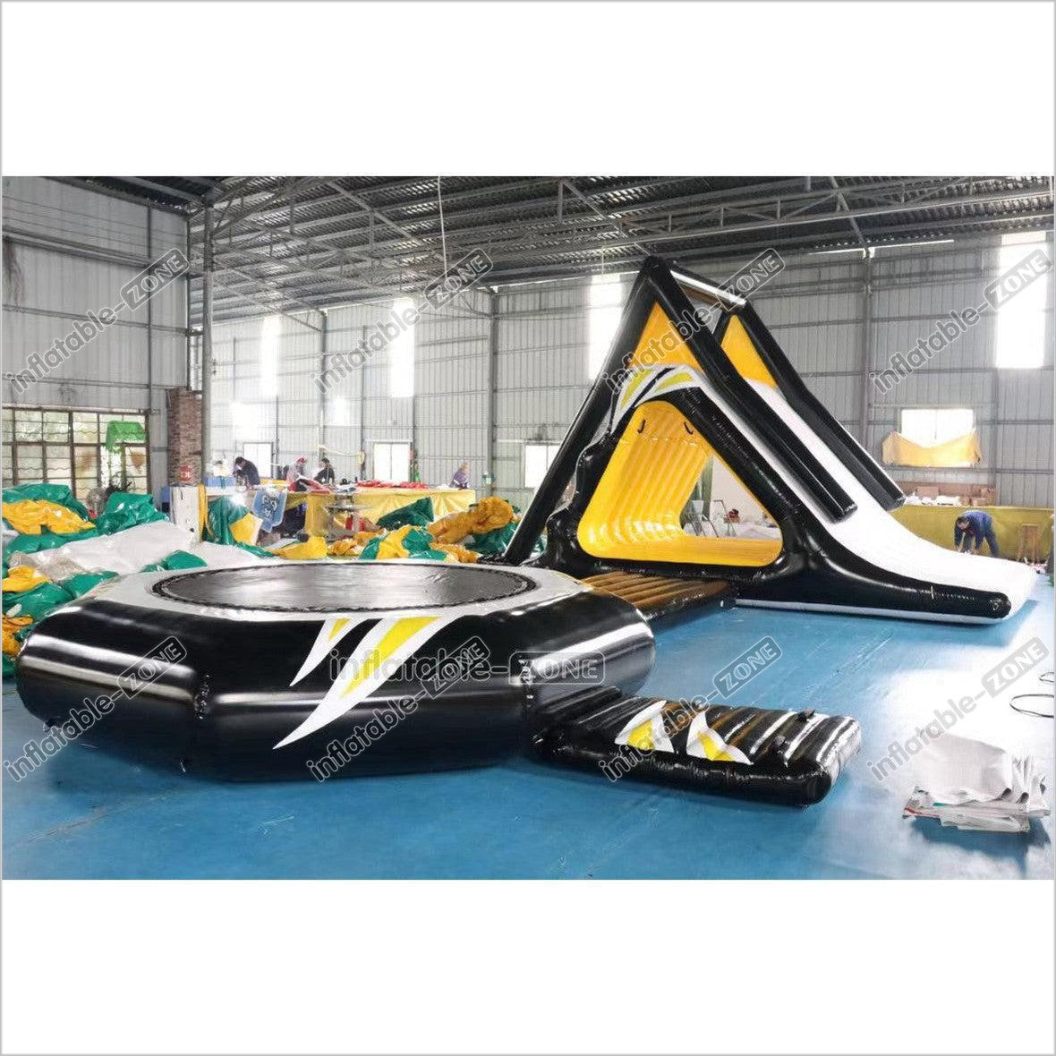 Water Toys Inflatable Floating Splash Slide Combo Inflatable Water Trampoline Bouncer For Adults And Kids - Inflatable-Zone