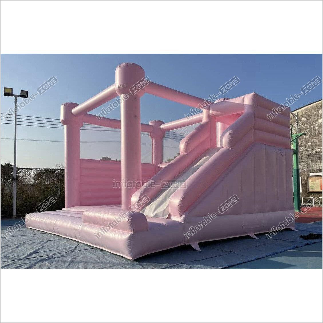Pink Bounce House Combo Commercial Inflatable Slide Wedding Jumping Castle For Wedding Birthday Party - Inflatable-Zone