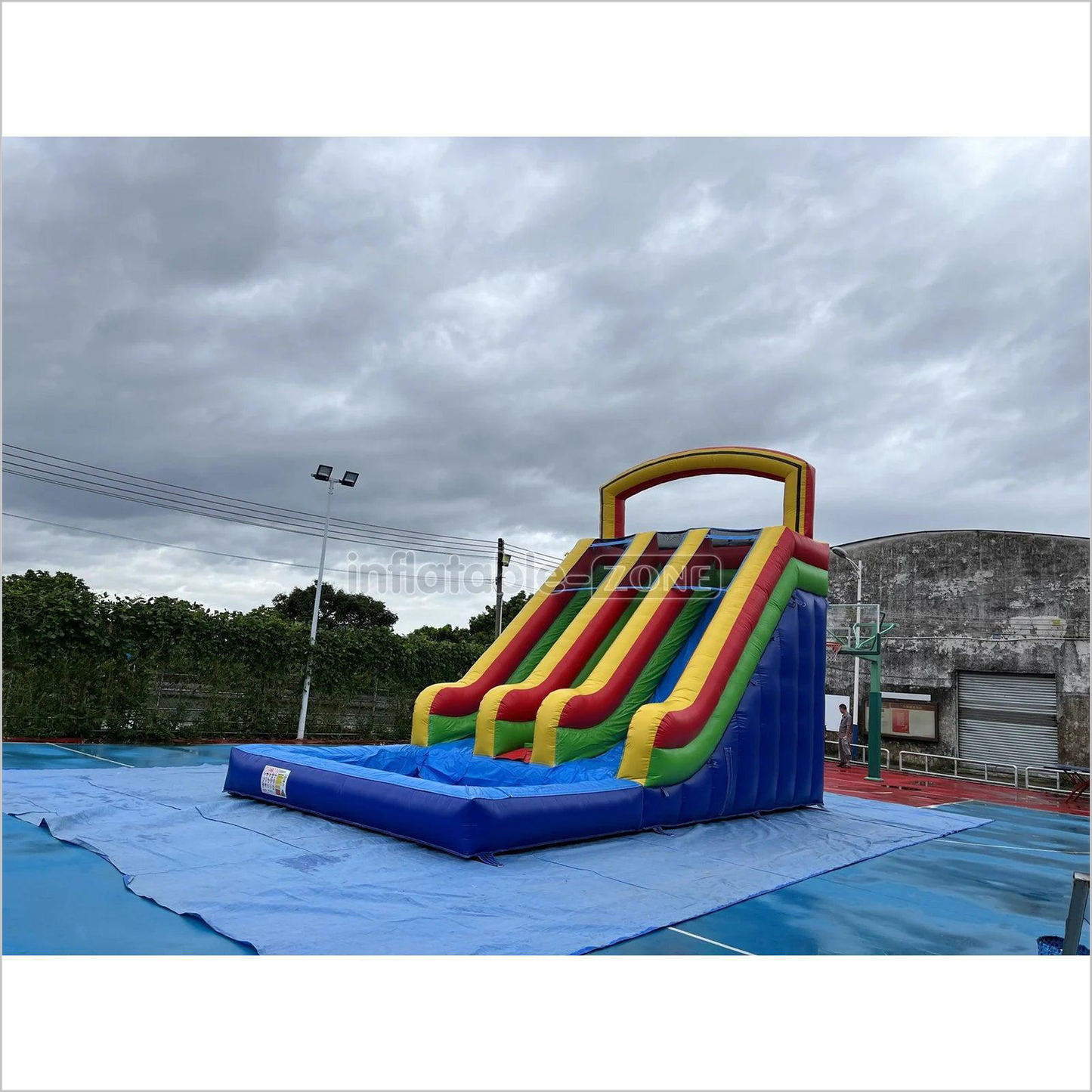 Commercial Inflatable Water Slide Inflatable Pool Blow Up Double Water Slide - Inflatable-Zone