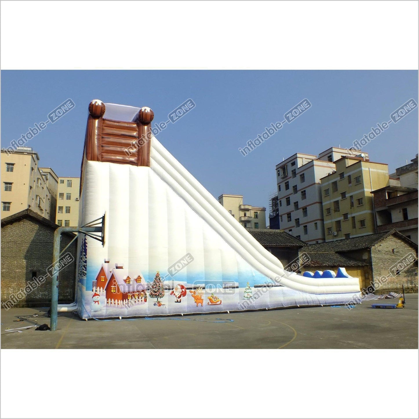 Giant Snow Mountain Christmas Inflatable Winter Skiing Slide Commercial Toboggan Inflatable Slide Blow Up Party Adults - Inflatable-Zone
