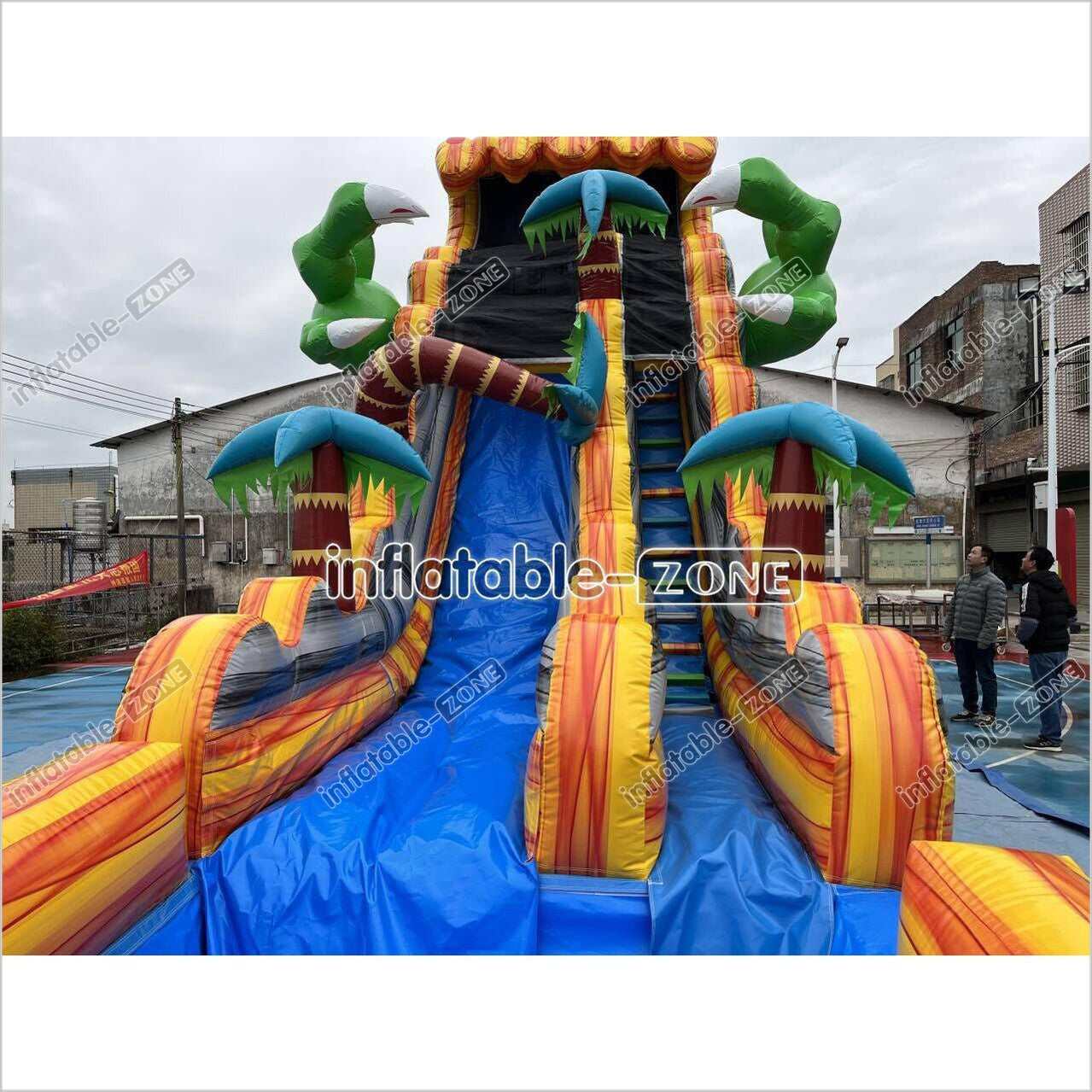 Blow Up Dinosaur Inflatable Slide Play Pool With Slide Birthday Party Water Slide Near Me - Inflatable-Zone